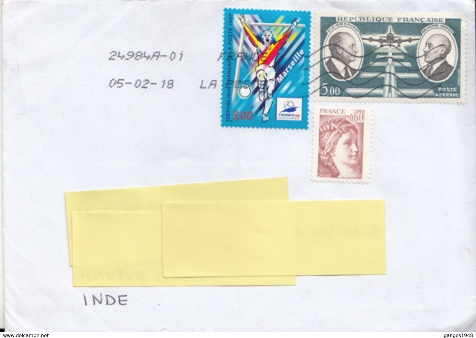 France  2018 Cover  To  India # 10019  D  Inde Indien India - Other & Unclassified