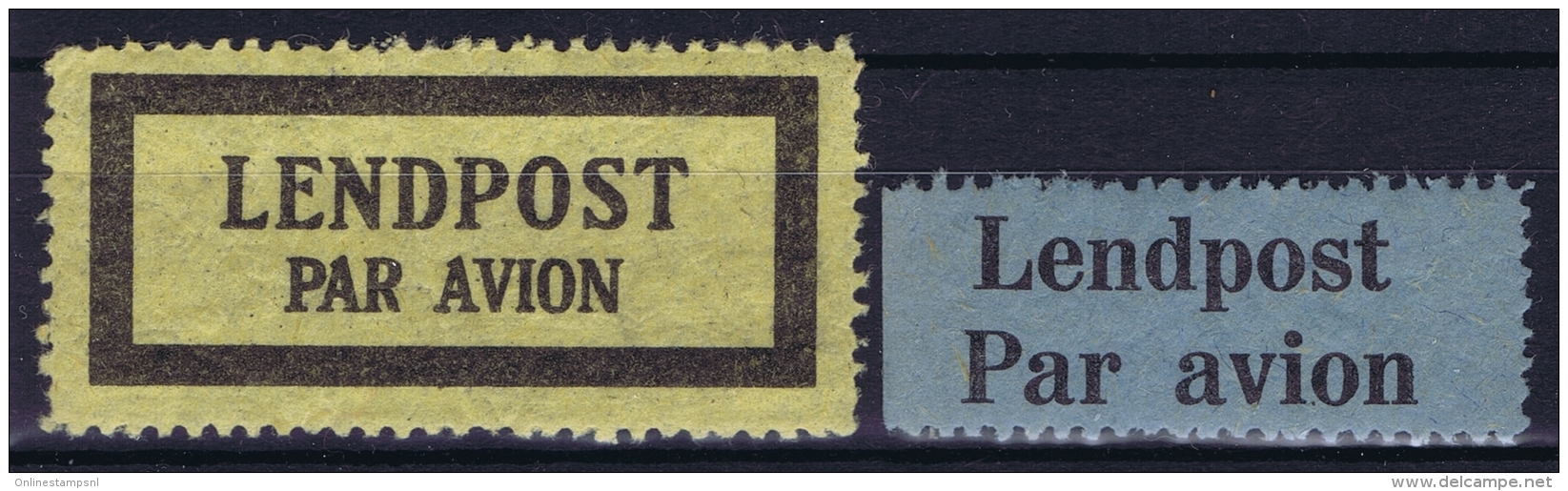 Estland Estonia Estonie: Two Lendpost Par Avion Labels  MNH/**/postfrisch/neuf Sans Charniere - Estland