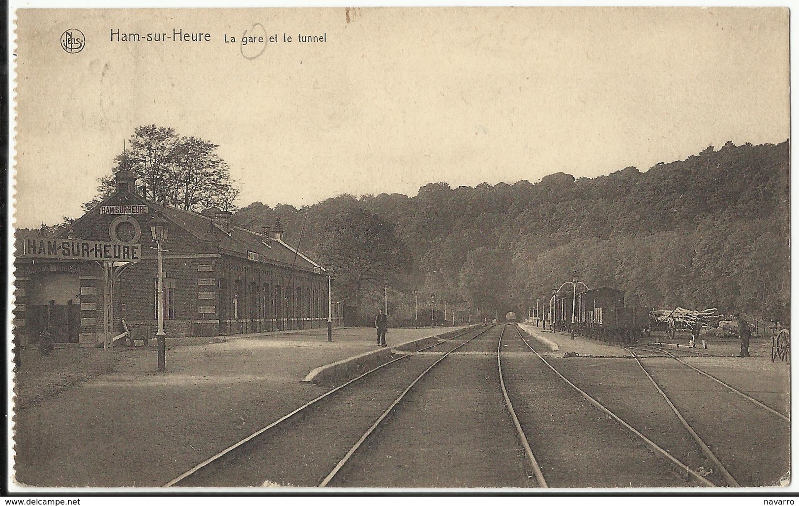 HAM-sur-HEURE - La Gare Et Le Tunnel 1925 - Ham-sur-Heure-Nalinnes