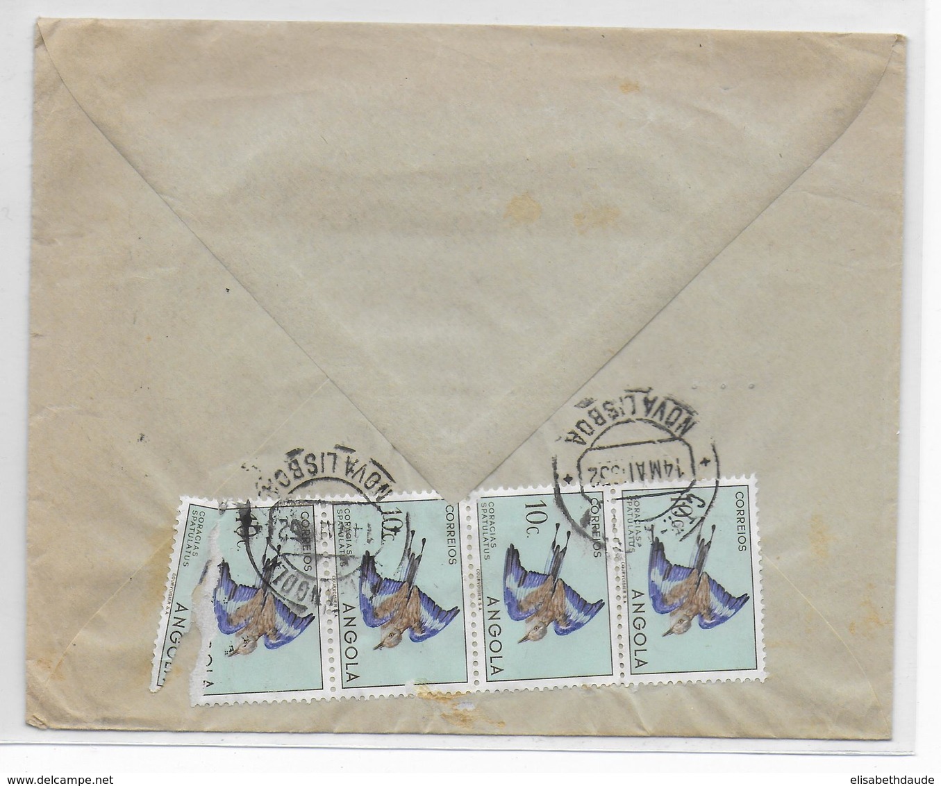 ANGOLA - 1952 - ENVELOPPE De NOVA LISBOA => MONTREUIL - Angola