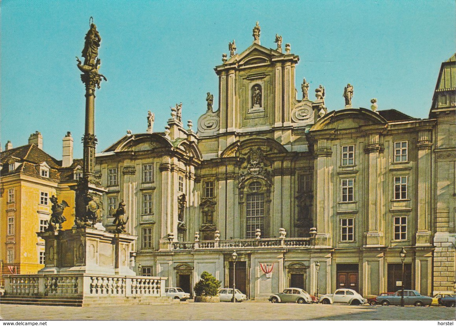 Austria - 1010 Wien - Kirche Am Hof Mit Mariensäule - Church - Cars - VW Käfer - Fiat - Kirchen