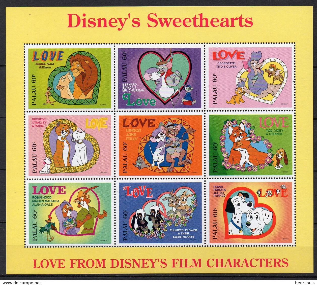 PALAU   Timbres Neufs ** De 1996  ( Ref 6033 ) Disney - Palau