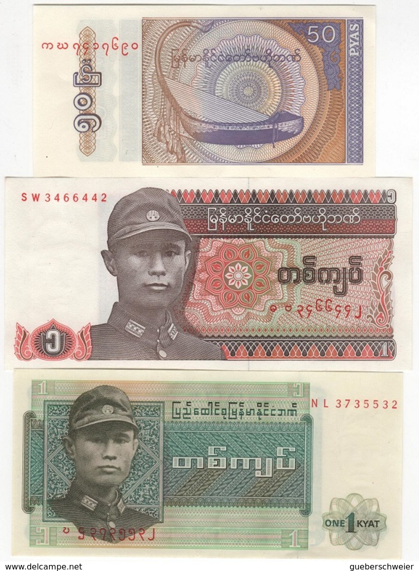 B14 - BIRMANIE Lot De 3 Billets - Myanmar