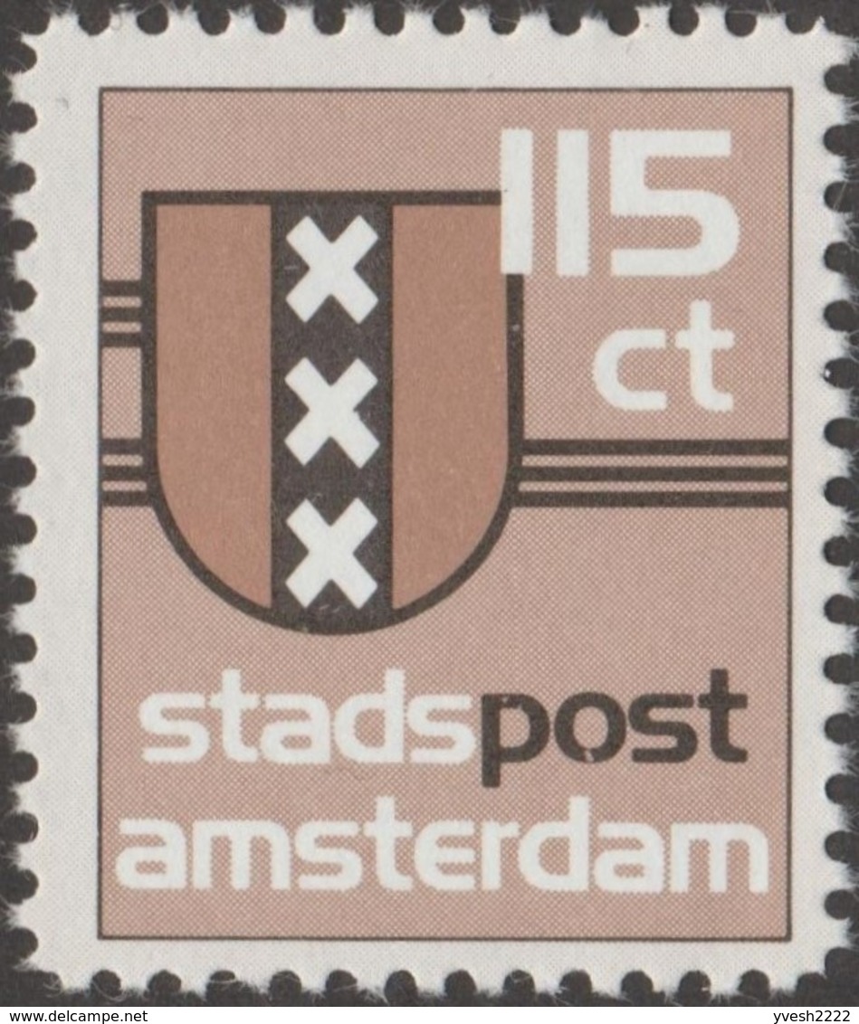 Pays-Bas vers 1980. Poste privée d'Amsterdam. Blason