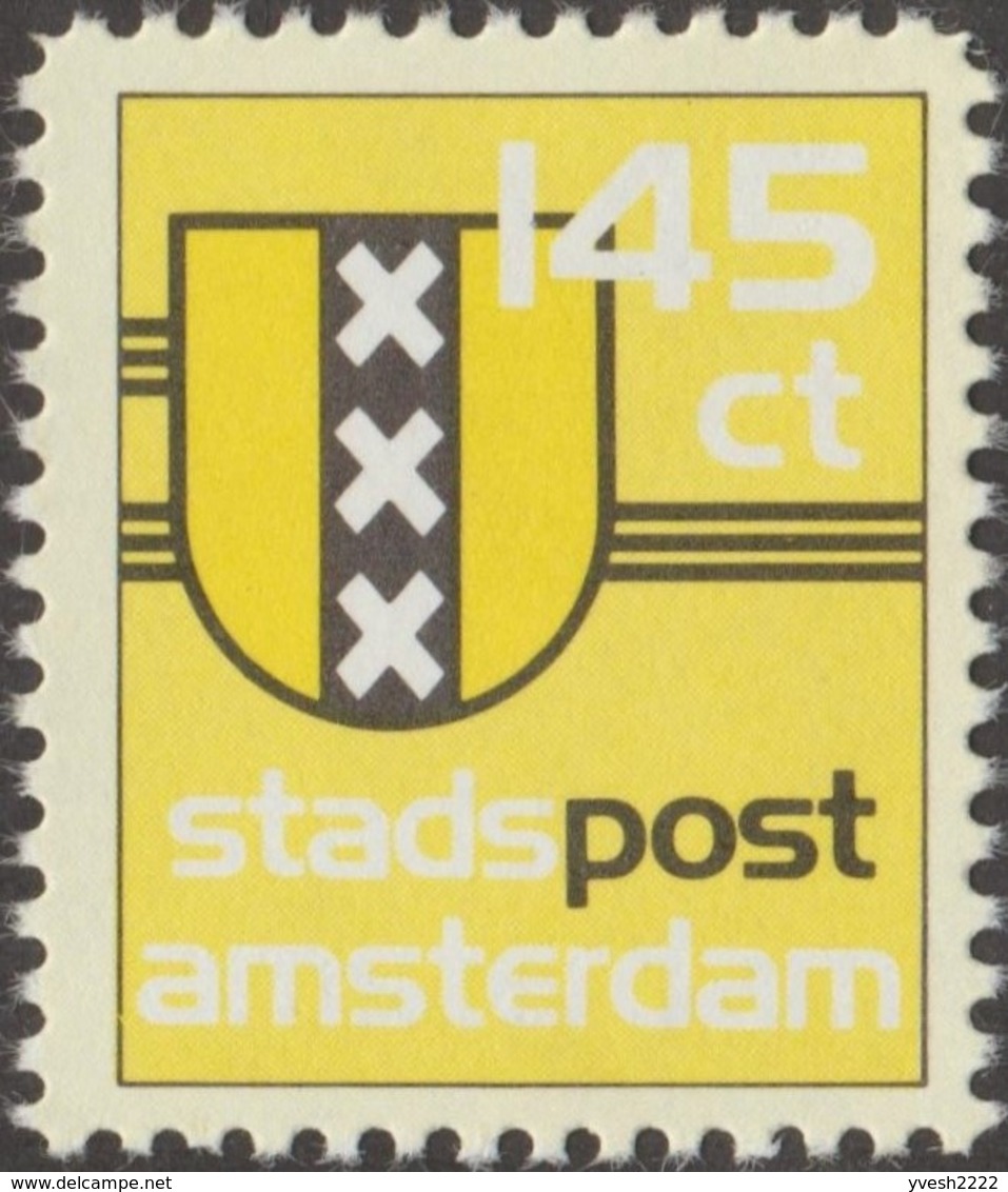 Pays-Bas vers 1980. Poste privée d'Amsterdam. Blason
