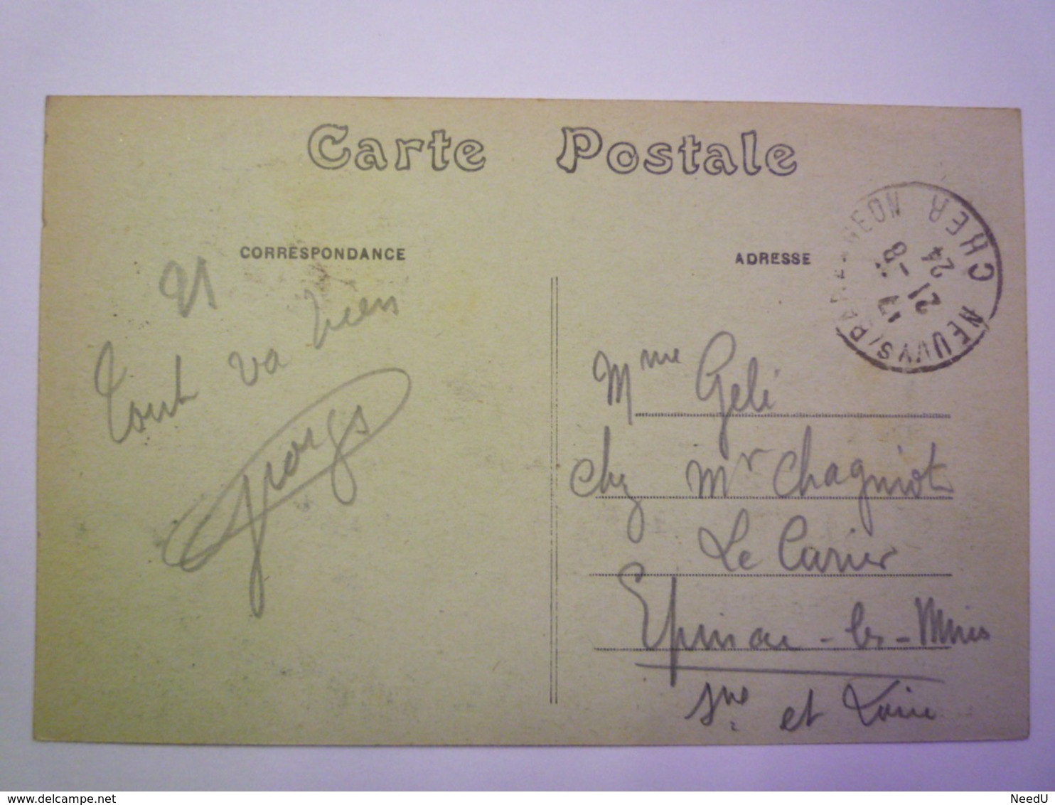 NEUVY-sur-BARANGEON  (Cher)  :  Les  QUATRE-VENTS  1924   XXX - Sonstige & Ohne Zuordnung