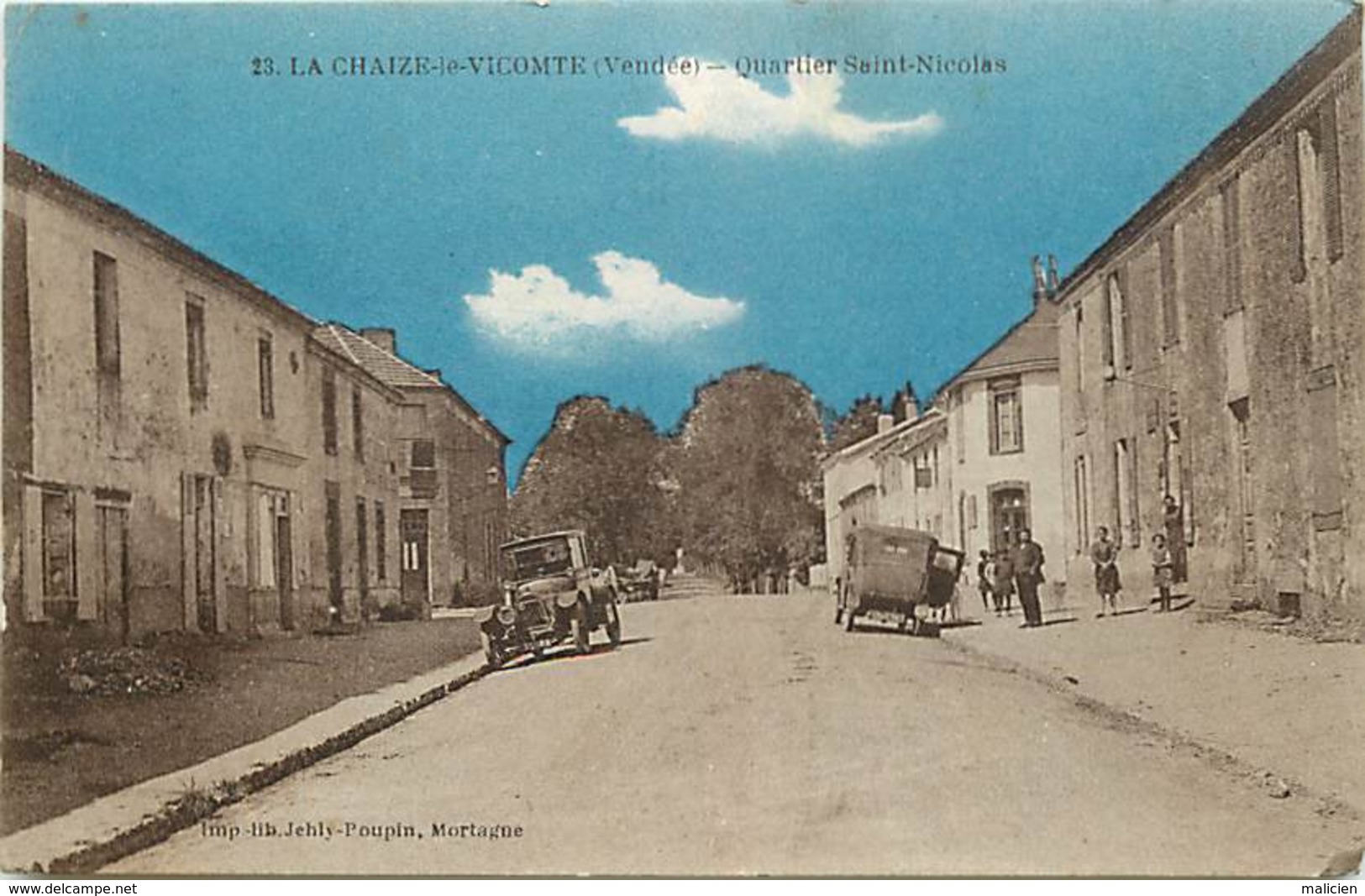 Dpts Div.-ref-AF716- Vendée - La Chaize Le Vicomte - Quartier Saint Nicolas - Voitures - Voitures - Automobiles - - La Chaize Le Vicomte