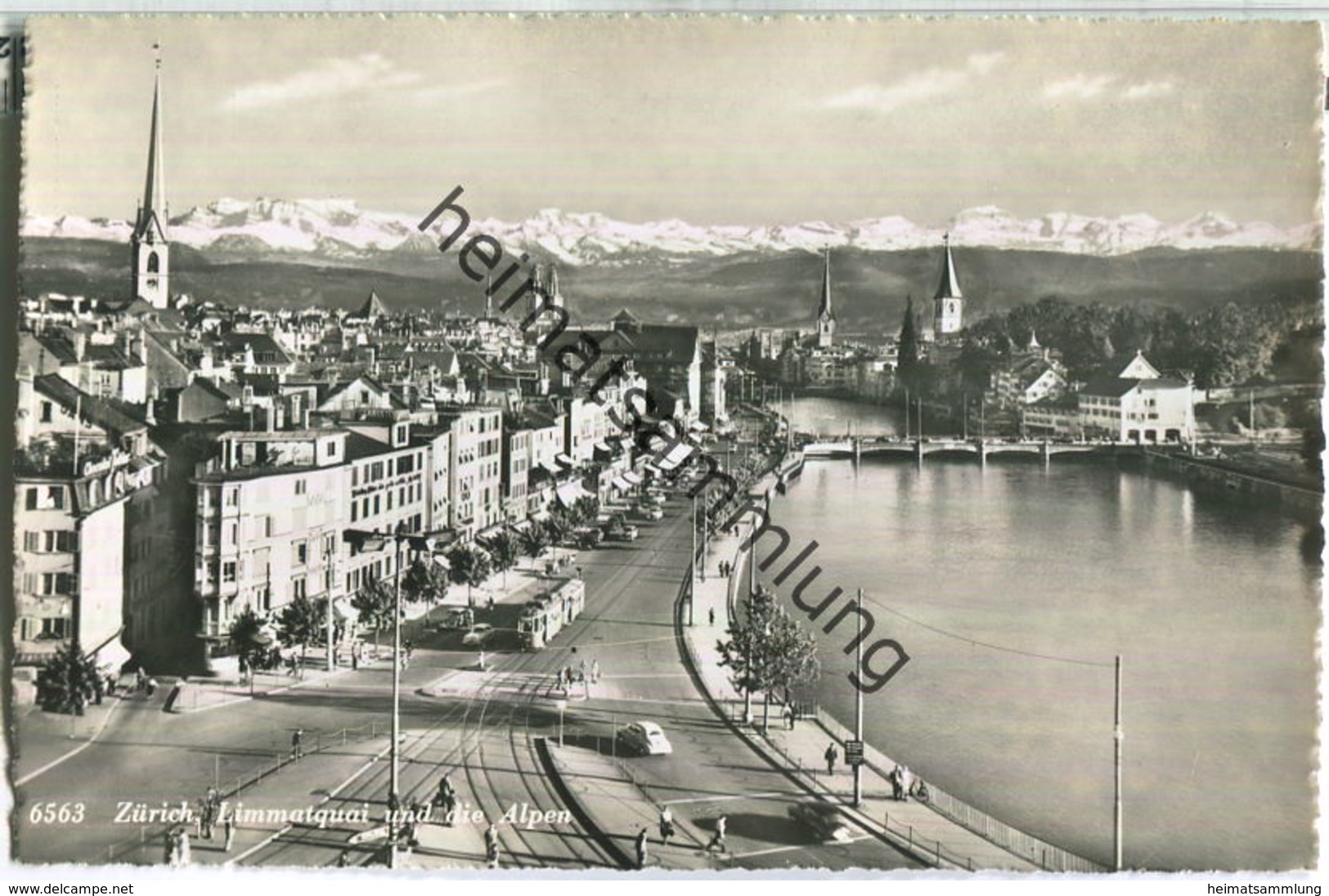 Zürich - Limmatquai Und Die Alpen - Foto-AK - Edition Rud. Suter Oberrieden - Oberrieden