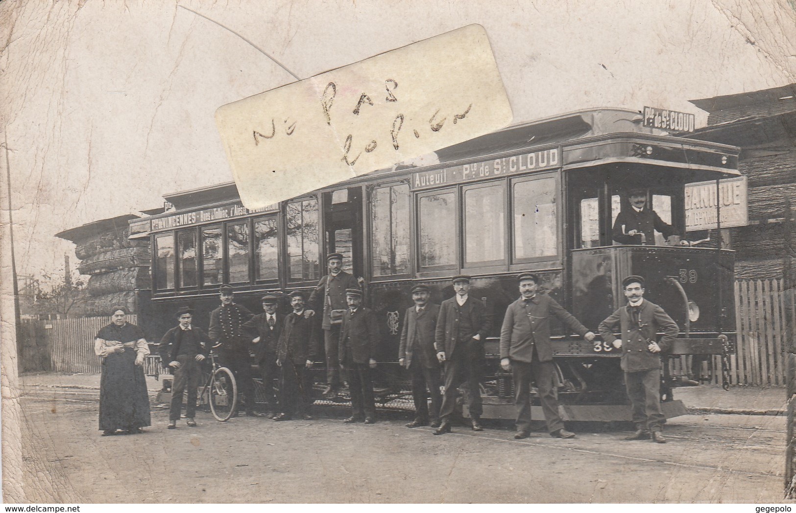 PARIS - Tramway N° 39 Au Départ De La Porte De Vincennes , Le Terminus étant La Porte De Saint Cloud ( Carte-photo ) - Nahverkehr, Oberirdisch