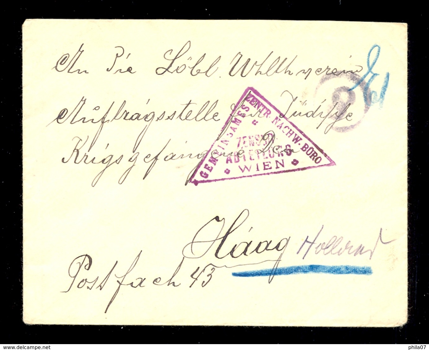 AUSTRIA WWI - Prisoners Mail, Letter Sent From Budapest To Camp For War Prisoners In Haag / 2 Scans - Other & Unclassified