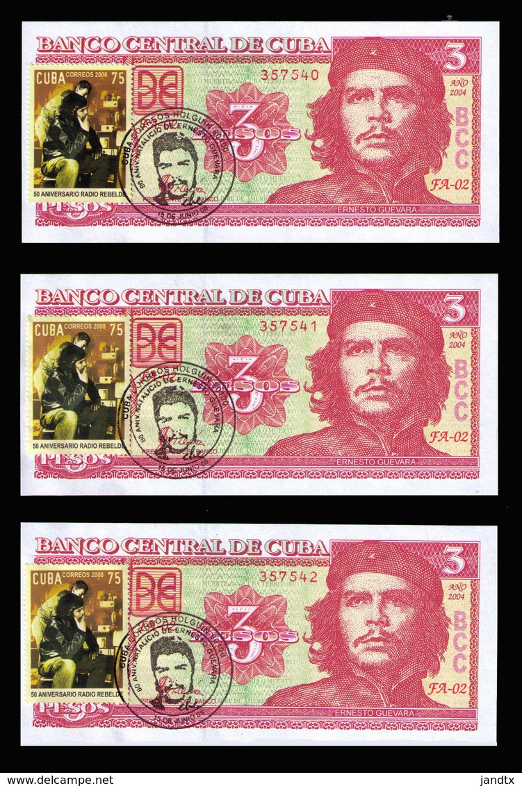 CUBA 3 PESOS CONMEMORATIVOS CHE UNC-SC - Cuba