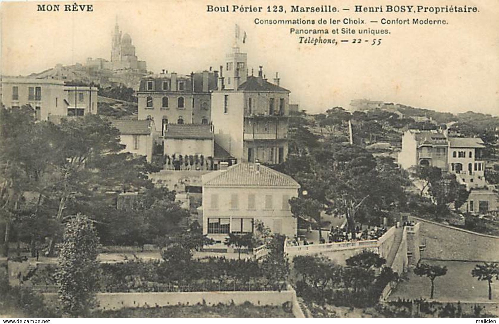 Dpts Div.-ref-AF698- Bouches Du Rhône - Marseille - Mon Rêve - Boul Perier 123 - H. Bosy Propr. - Hotel - Hotels - Etat - Non Classés