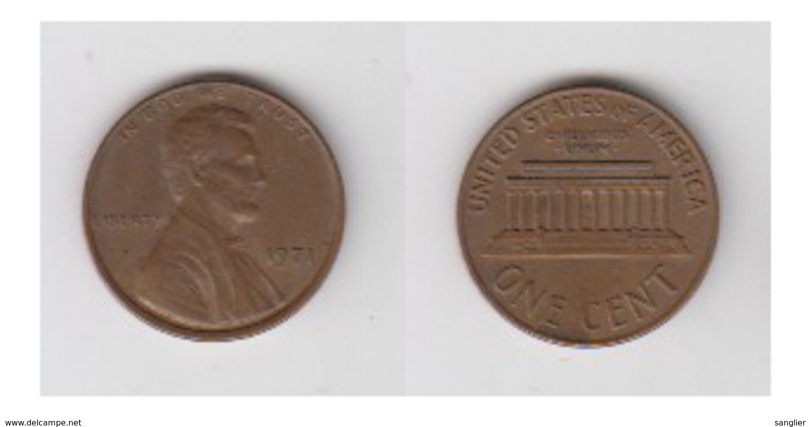 USA - 1 CENT 1971 - 1909-1958: Lincoln, Wheat Ears Reverse