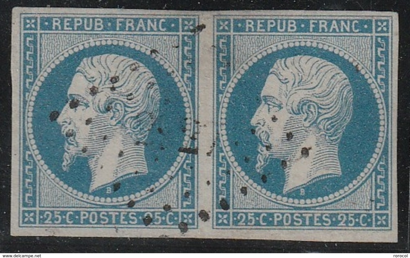 LOUIS-NAPOLEON N° 10 Paire Oblitéré - 1852 Louis-Napoléon