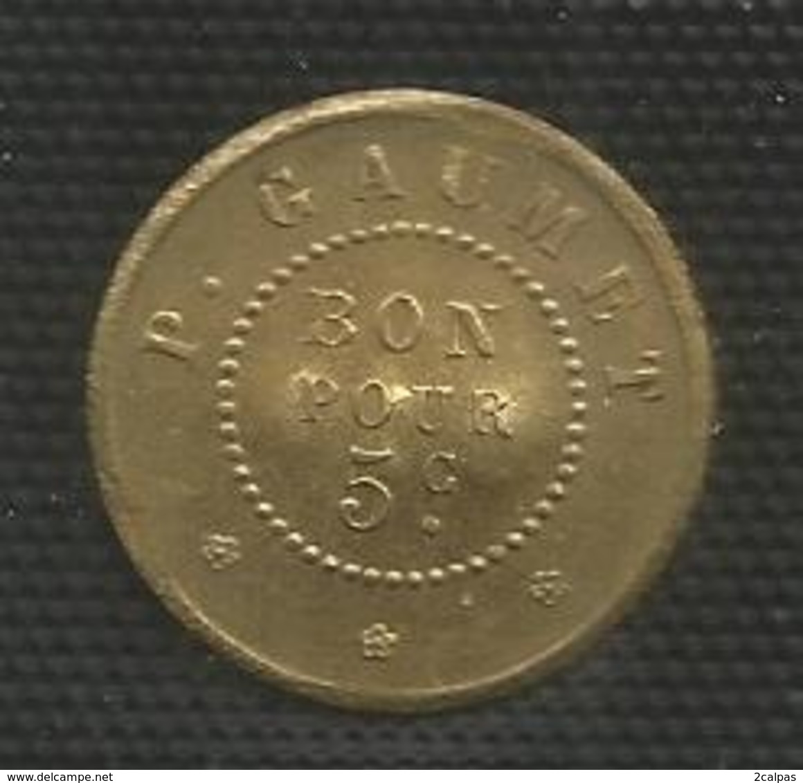 Jeton Militaire - Cantine Du Fort De Stains - 5 Centimes - Monnaie De Nécessité Numérotée 910 - Monétaires / De Nécessité