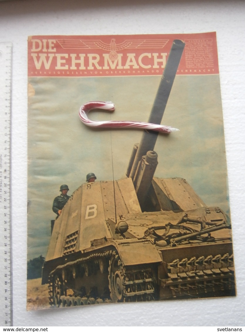 1943 WWII WW2 NAZI GERMANY GERMAN ARMY MAGAZINE MILITARY NEWSPAPERS WEHRMACHT DEUTSCHE ZEITSCHRIFT TANK HELMET DETROIT - Police & Militaire