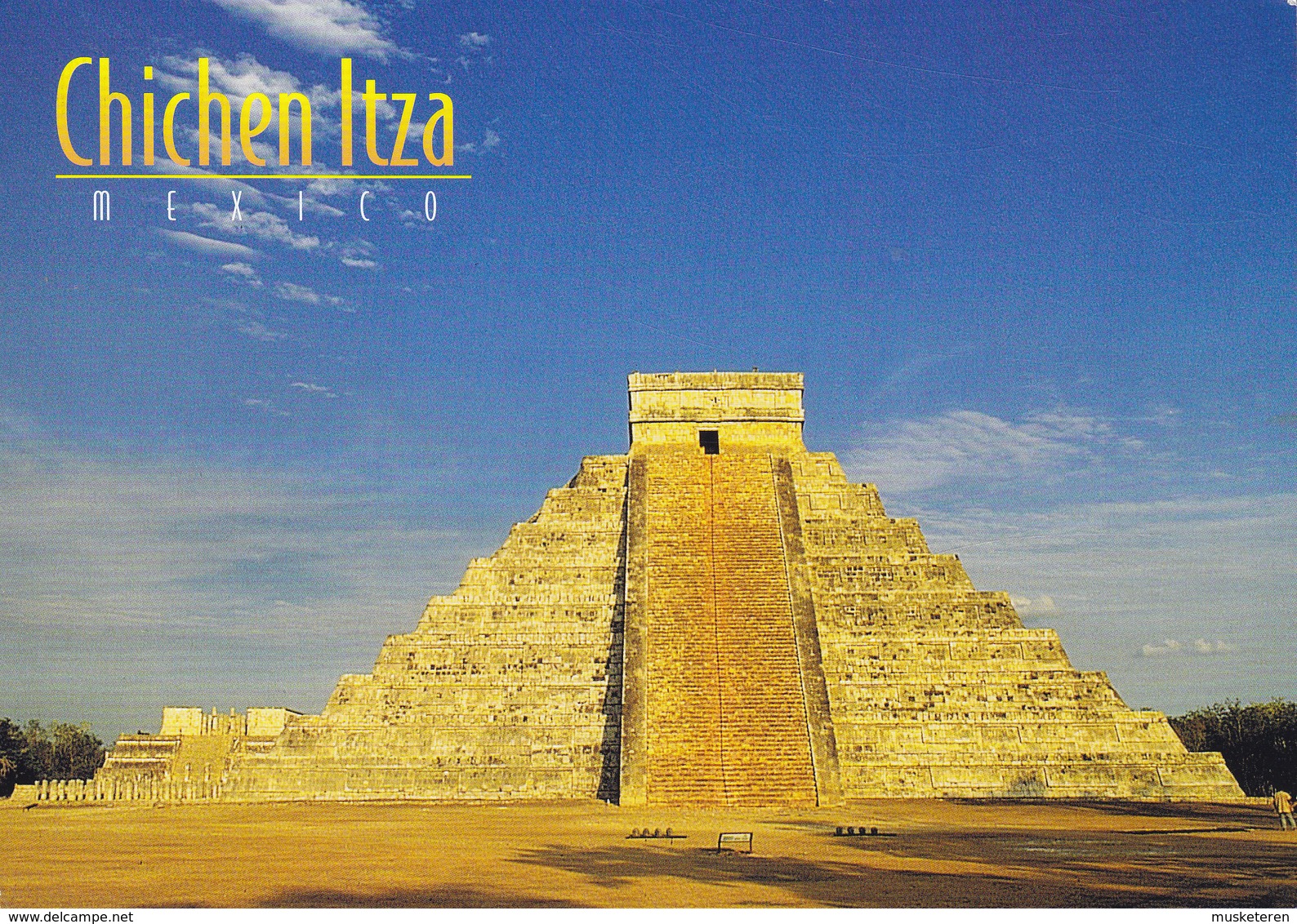 Mexico PPC Chichen Itza Yucatan The Kukulkan Pyramid 'El Castillo' (2 Scans) - México