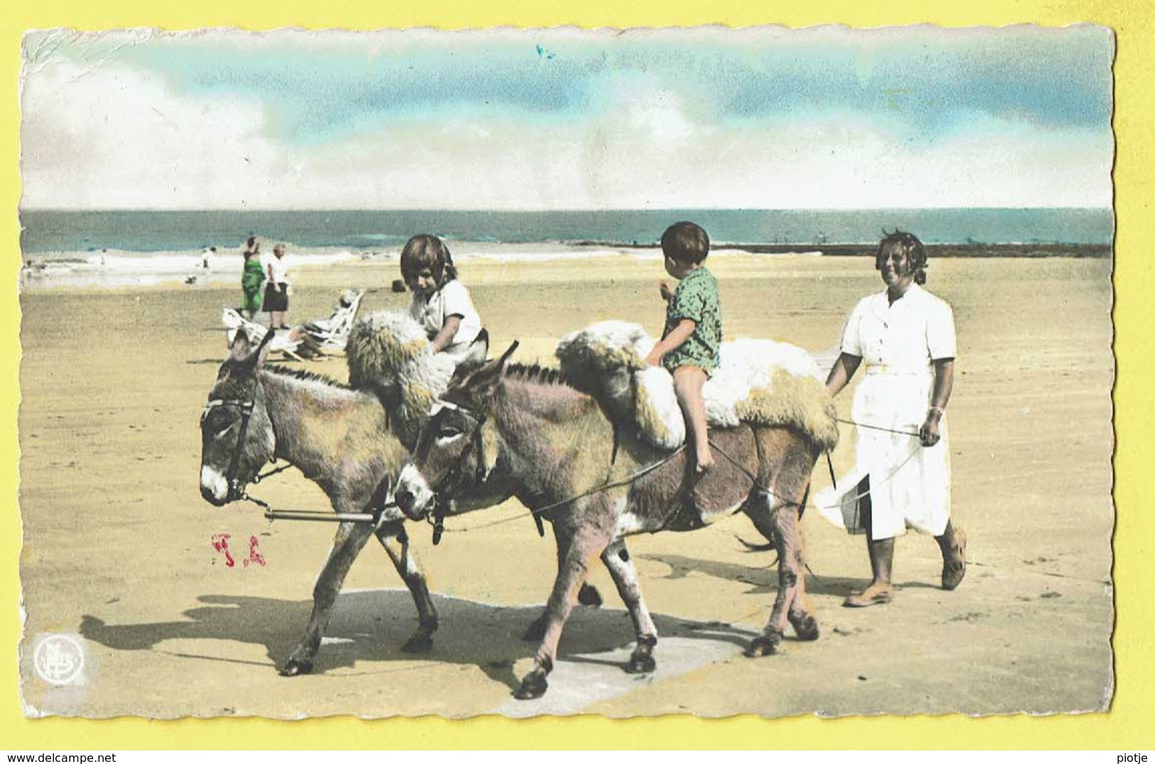 * Koksijde - Coxyde (Kust - Littoral) * (Nels, Pl 30) Promenade à Dos D'ane, Ezel Rijden, Attelage, Donkey, Beach Enfant - Koksijde