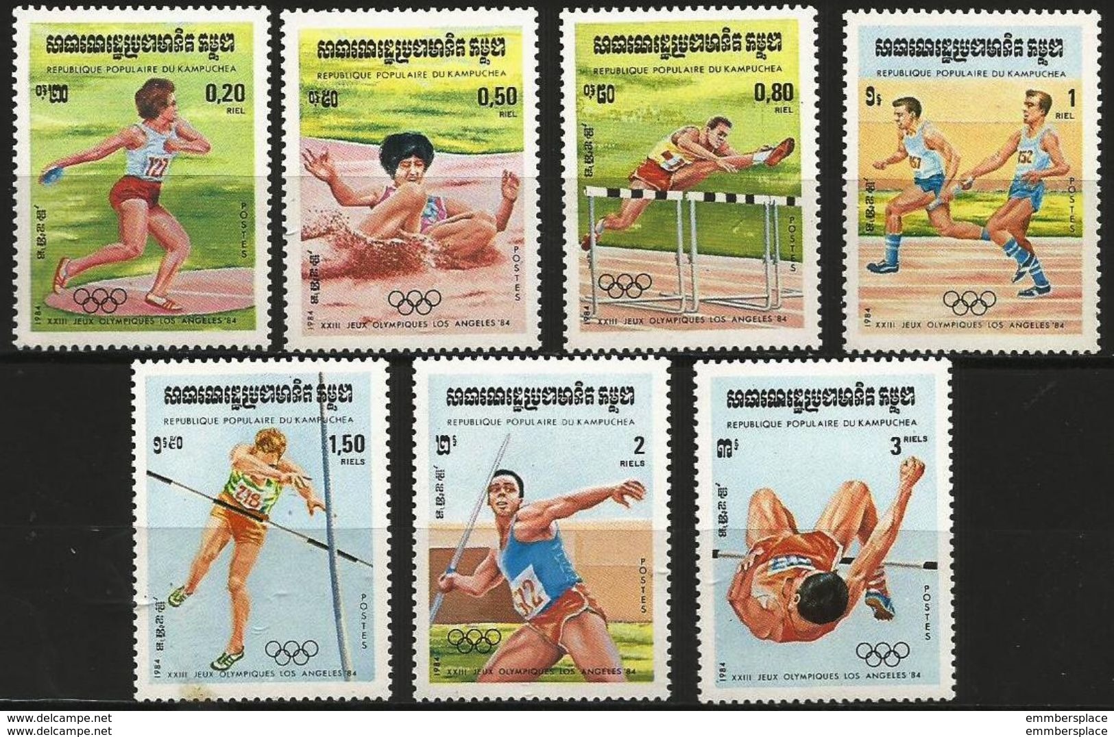 Kampuchea (Cambodia) - 1984 Olympics Set Of 7 MNH **   Sc 488-94 - Cambodia