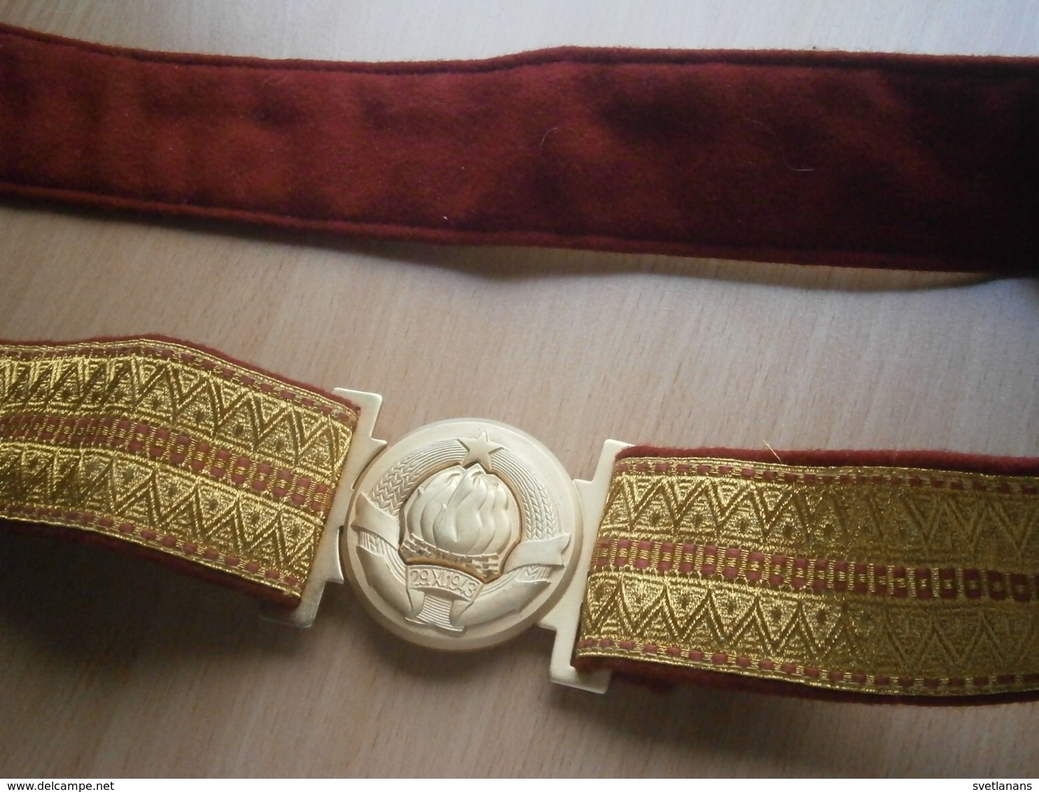 SFRJ YUGOSLAVIA ARMY OFFICER GENERAL BELT BUCKLE 1963 MILITARY GÜRTEL SCHNALLE GÜRTELSCHNALLE 1963 1990 BOUCLE CEINTURE - Uniformes