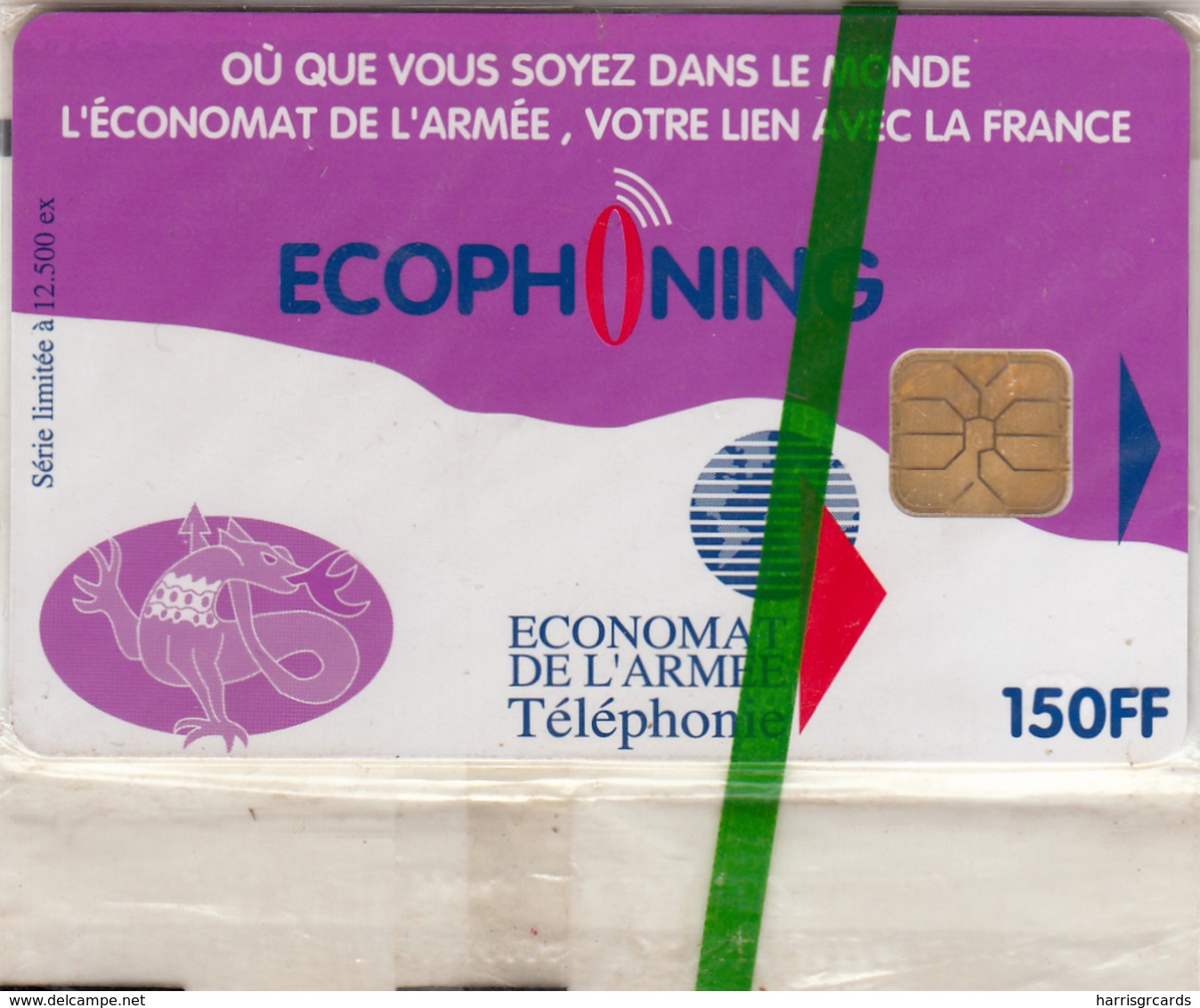 FRANCE - Ecophoning Lila "Armée De Terre" , Military Card Used In Bosnia By FRA Sold, Tirage 15.000, 01/98, Mint - Militär