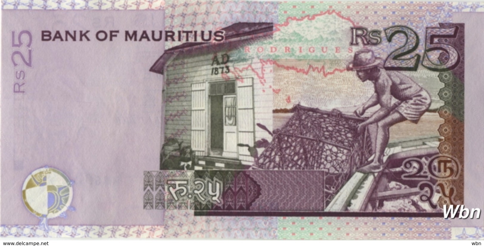 Mauritius 25 Rupees (P49d) 2009 -UNC- - Maurice