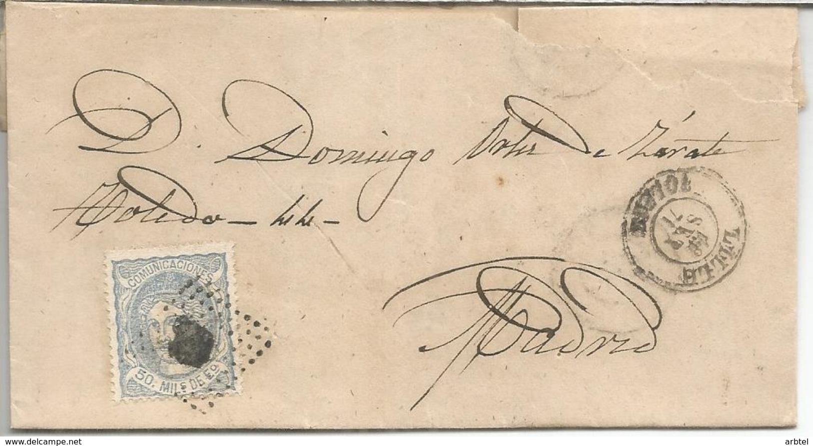ENVUELTA DE LILLO TOLEDO A MADRID 1871 - Lettres & Documents