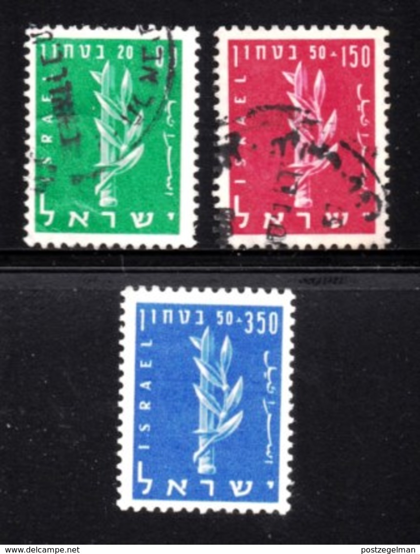 ISRAEL, 1957, Used Stamp(s ) Without Tab, Defence Fund, SG Number 134-136, Scannumber 17314 - Used Stamps (without Tabs)