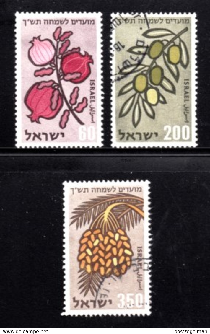 ISRAEL, 1959, Used Stamp(s ) Without Tab, New Year Fruit, SG Number 166-168, Scannumber 17334 - Used Stamps (without Tabs)