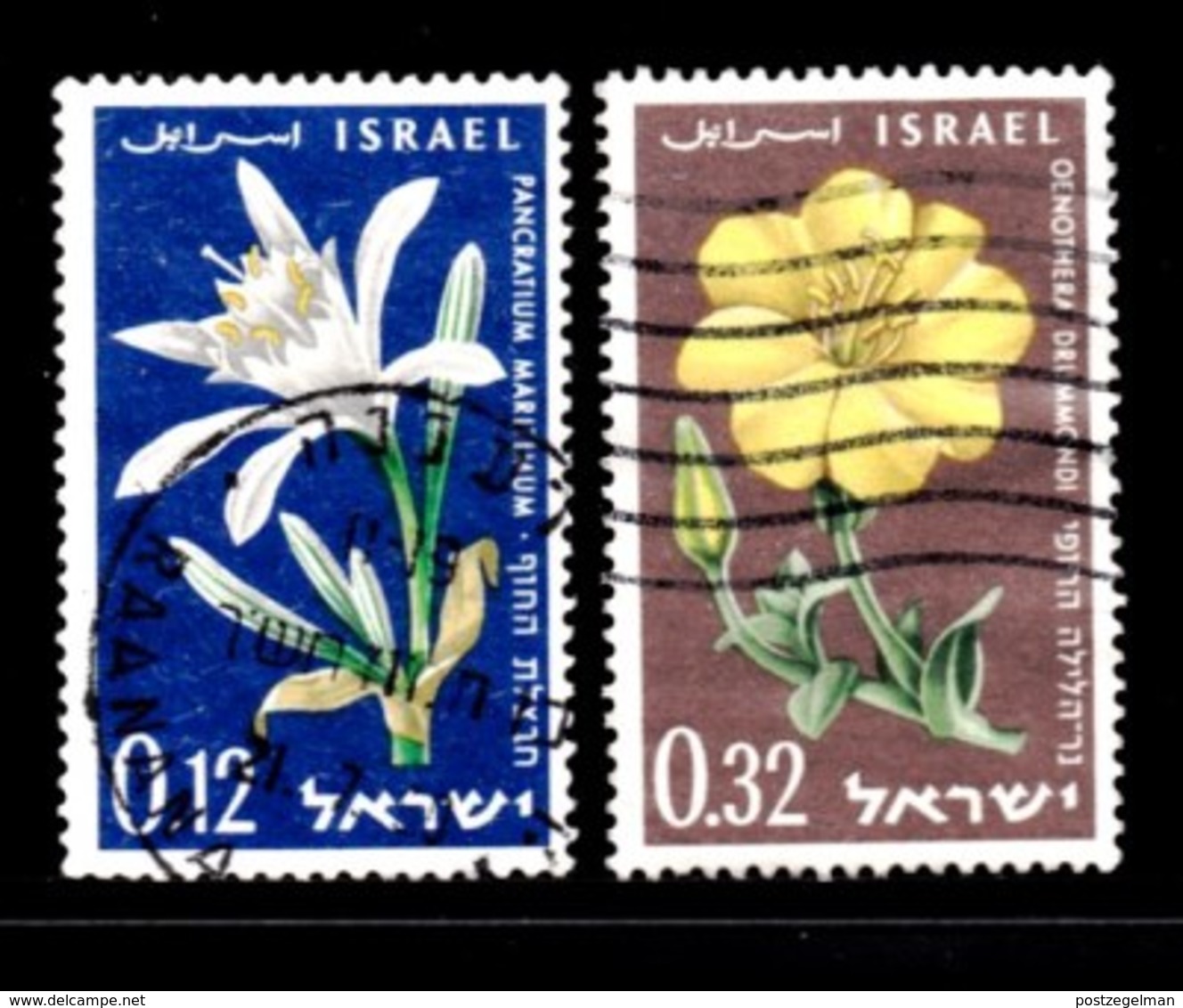 ISRAEL, 1960, Used Stamp(s ) Without Tab, Independence Flowers, SG Number 188-189, Scannumber 17338 - Gebruikt (zonder Tabs)