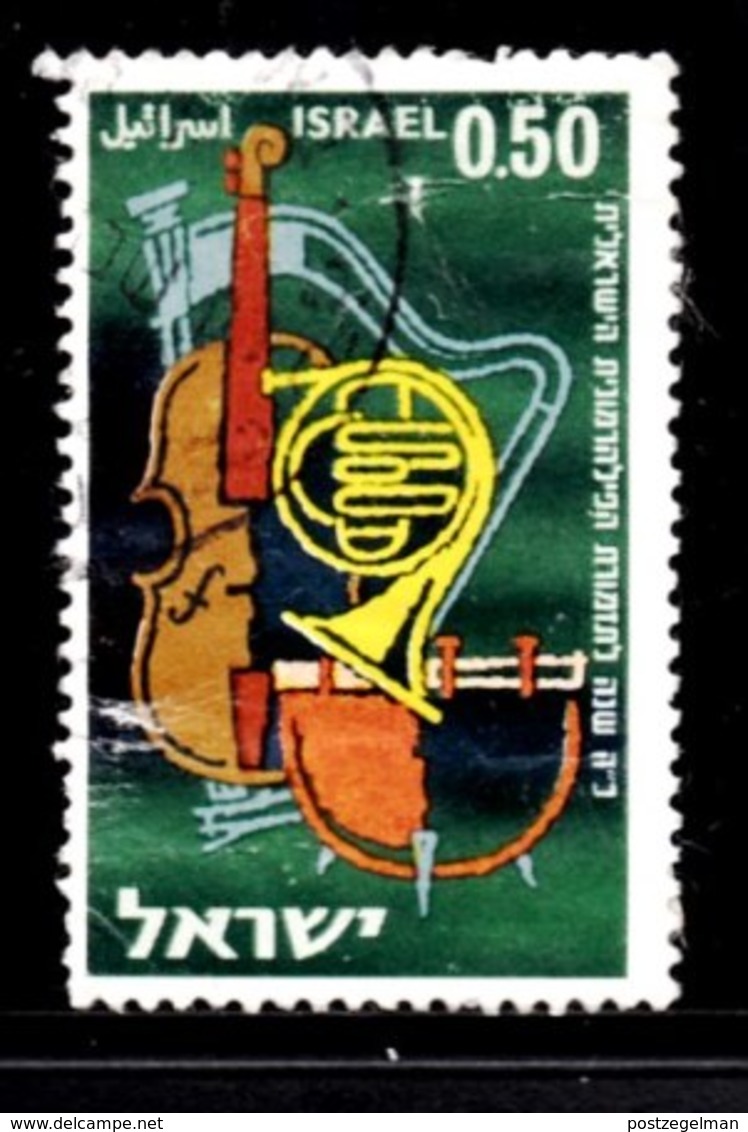 ISRAEL, 1961, Used Stamp(s ) Without Tab, Musical Instruments, SG Number 222, Scannumber 17349 - Used Stamps (without Tabs)