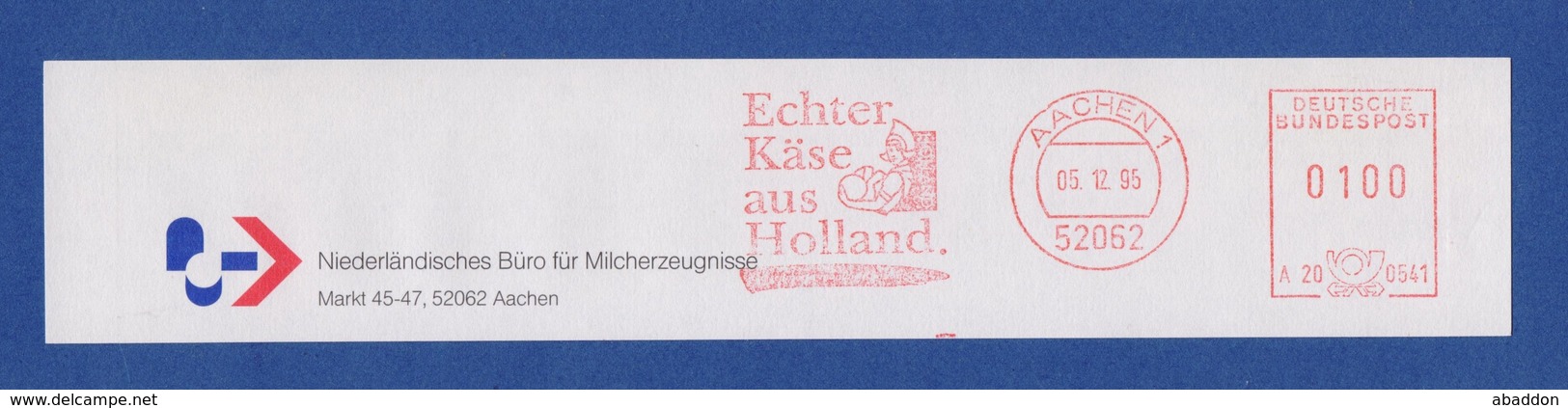 BRD AFS - Aachen, Echter Käse Aus Holland 1995 - Niederländisches Büro Für Milcherzeugnisse - Ernährung