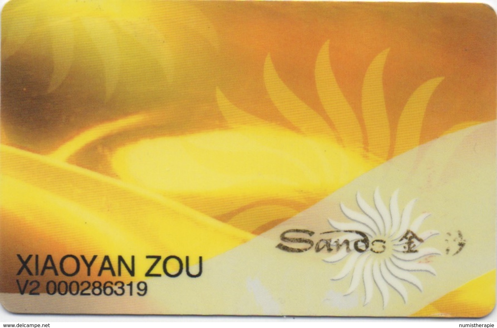 Carte De Membre Casino : Sands 金沙 Macau Macao - Cartes De Casino