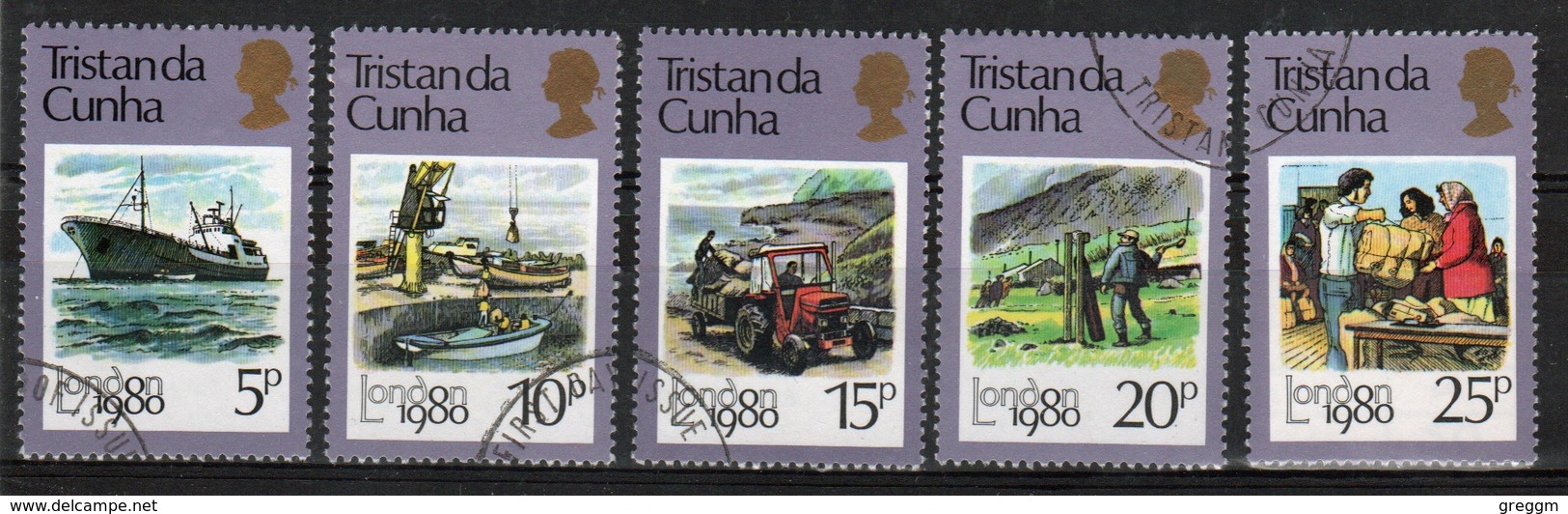 Tristan Da Cunha 1980 Complete Set Of Stamps Commemorating London 80 Stamp Exhibition. - Tristan Da Cunha
