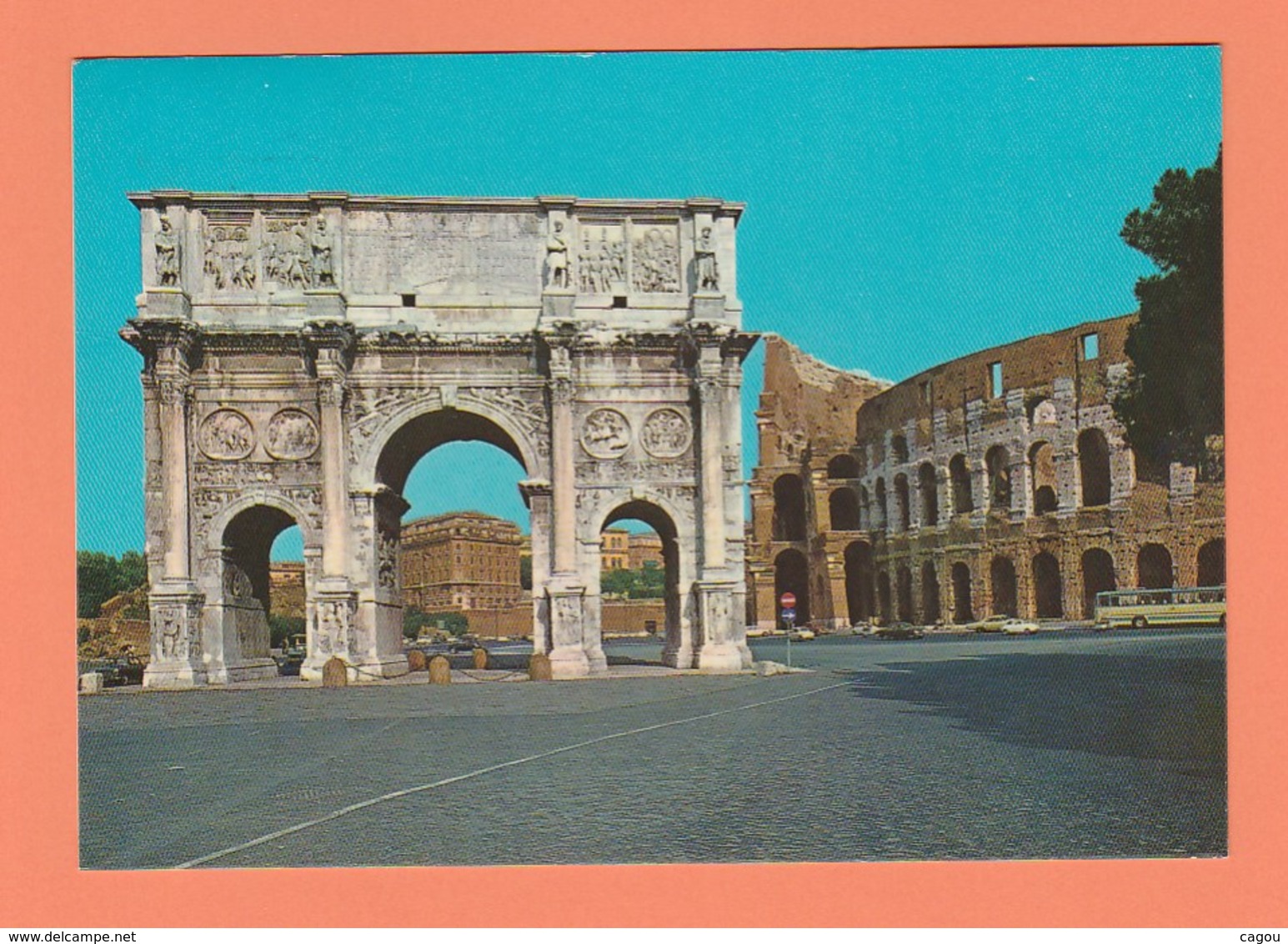 VATICAN N° 514 SUR CARTE POSTALE ROMA ARC DE COSTANTIN ET COLISEE - Vatican