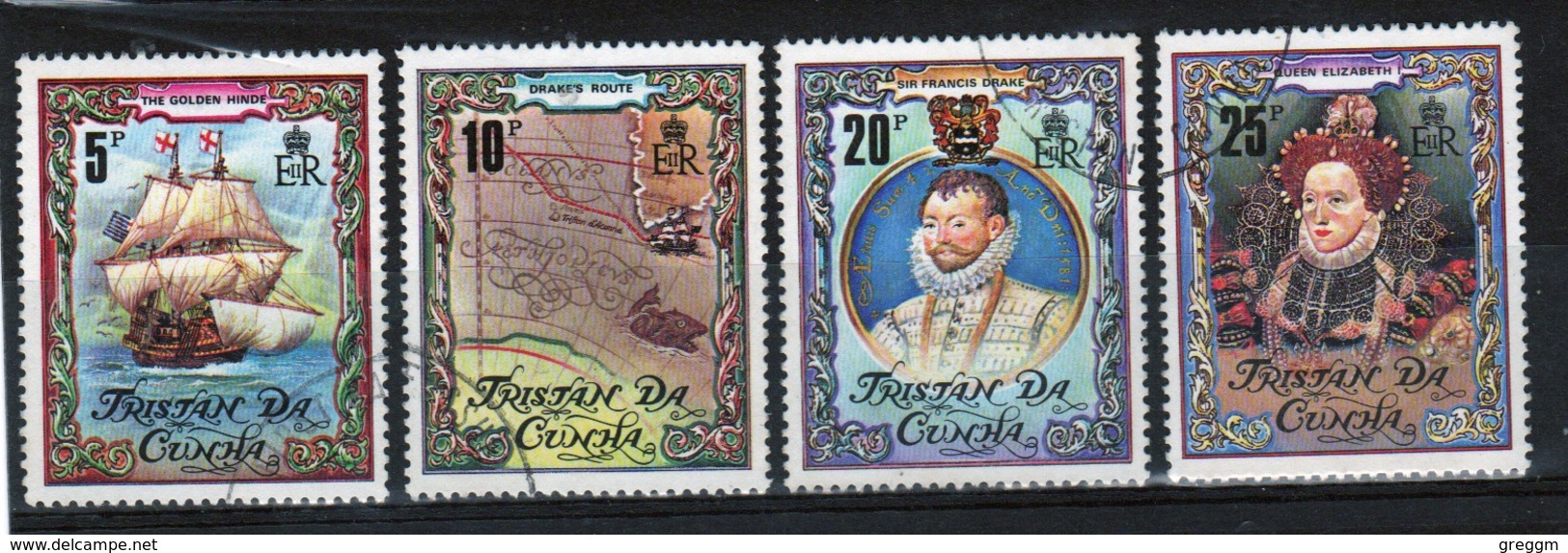 Tristan Da Cunha 1980 Complete Set Of Stamps Commemorating Sir Francis Drake. - Tristan Da Cunha