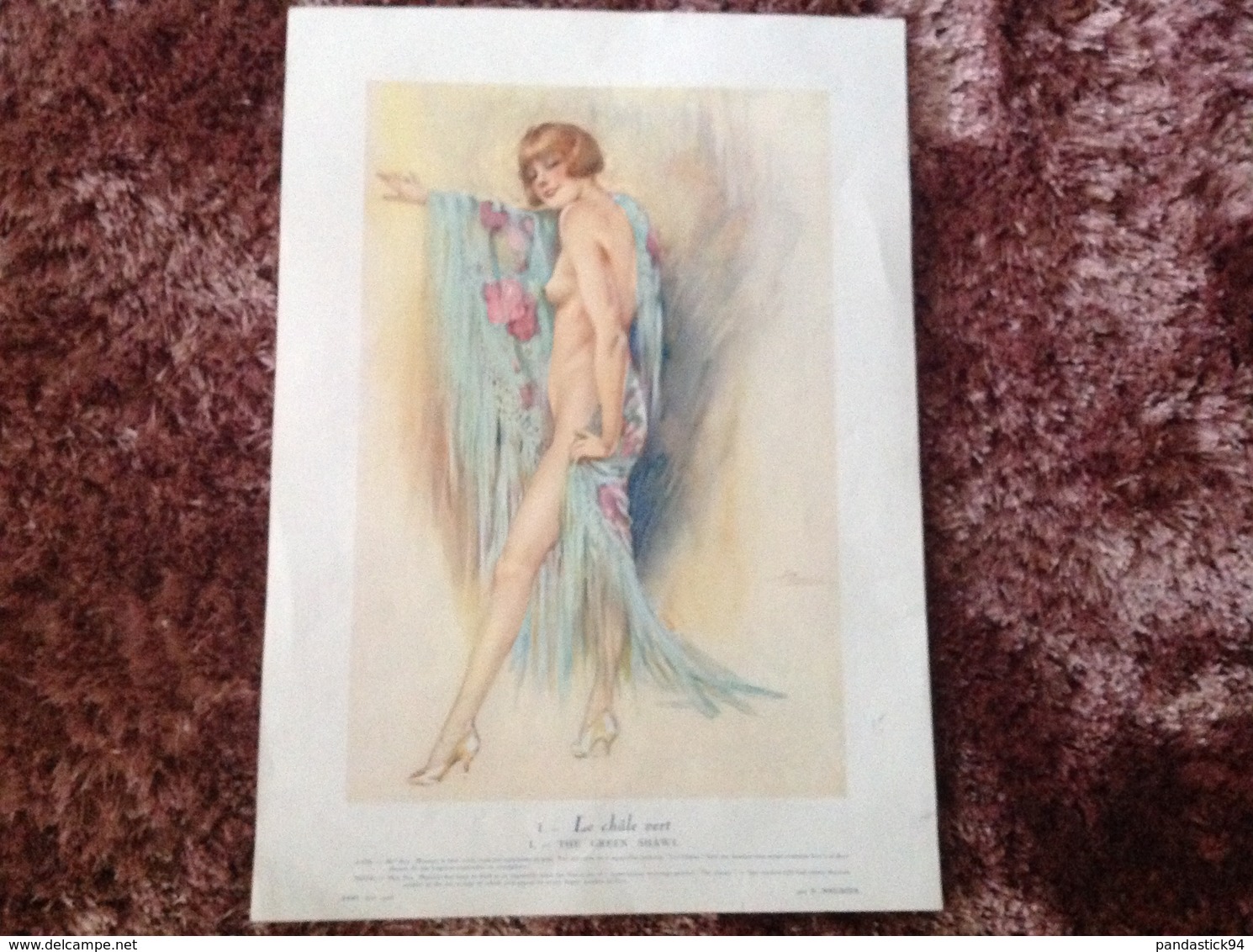 ART DESSINS PEINTURE ILLUSTRÉS S.MEUNIER FEMME NUS PIN-UPS ILLUSTRATREUR EROS 6/1925 LE CHÂLE VERT VOIR IMAGES - Sonstige & Ohne Zuordnung