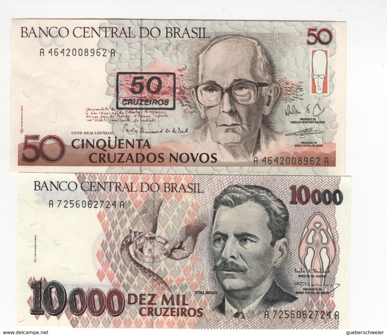 B22 - BRESIL Lot De 2 Billets - Brésil