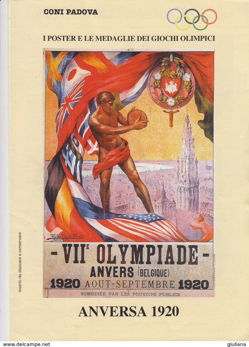 I Poster E Le Medaglie Dei Giochi Olimpici ANVERSA 1920  4 Pagine Coni Padova - Summer 1920: Antwerp