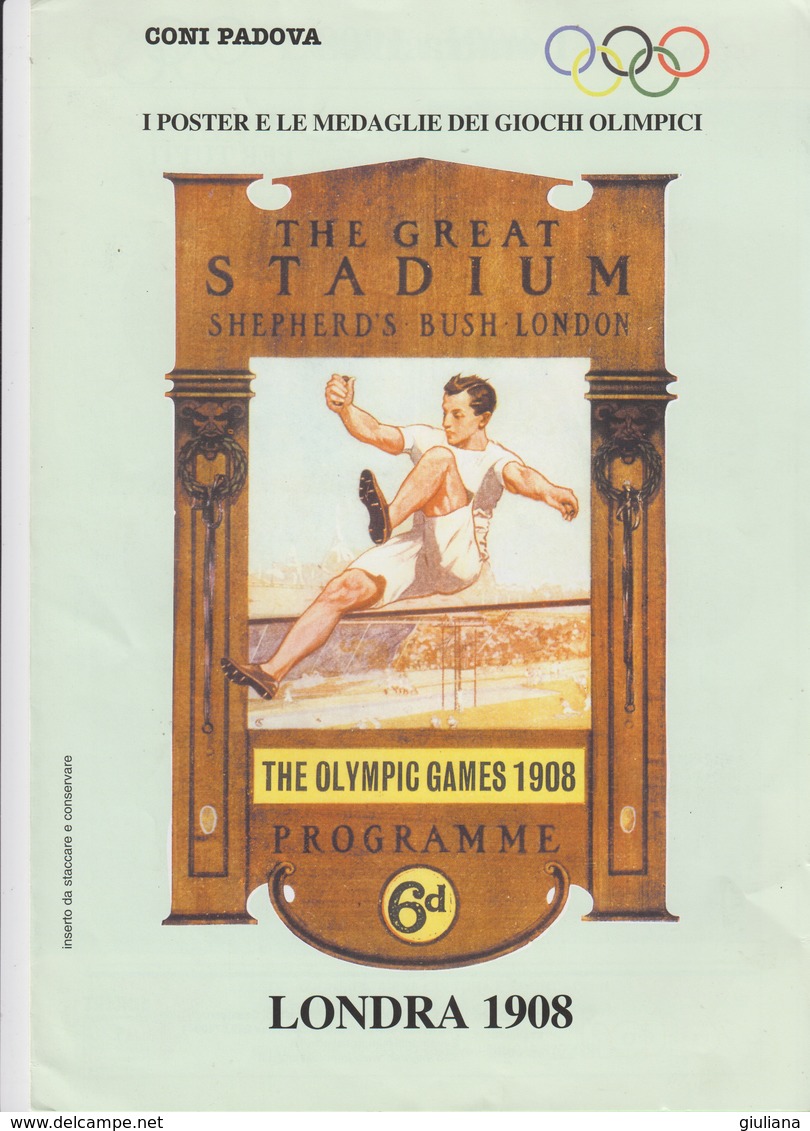 I Poster E Le Medaglie Dei Giochi Olimpici LONDRA 1908  4 Pagine Coni Padova - Estate 1908: Londra