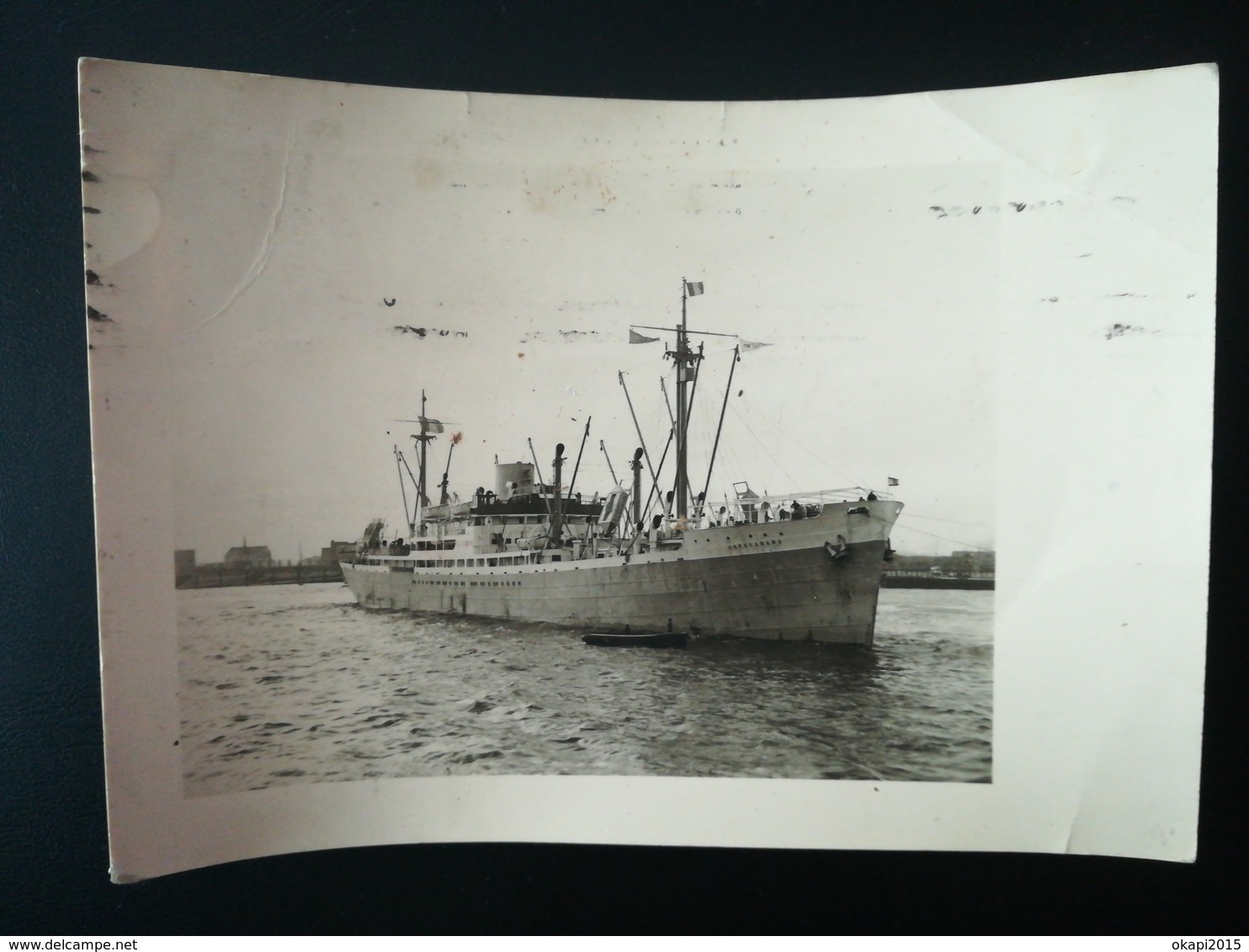 M/V M. S. COPACABANA BATEAU COMPAGNIE MARITIME BELGE LOT 7 VIEUX PAPIERS VOYAGE CONGO + CARTE POSTALE USAGÉE