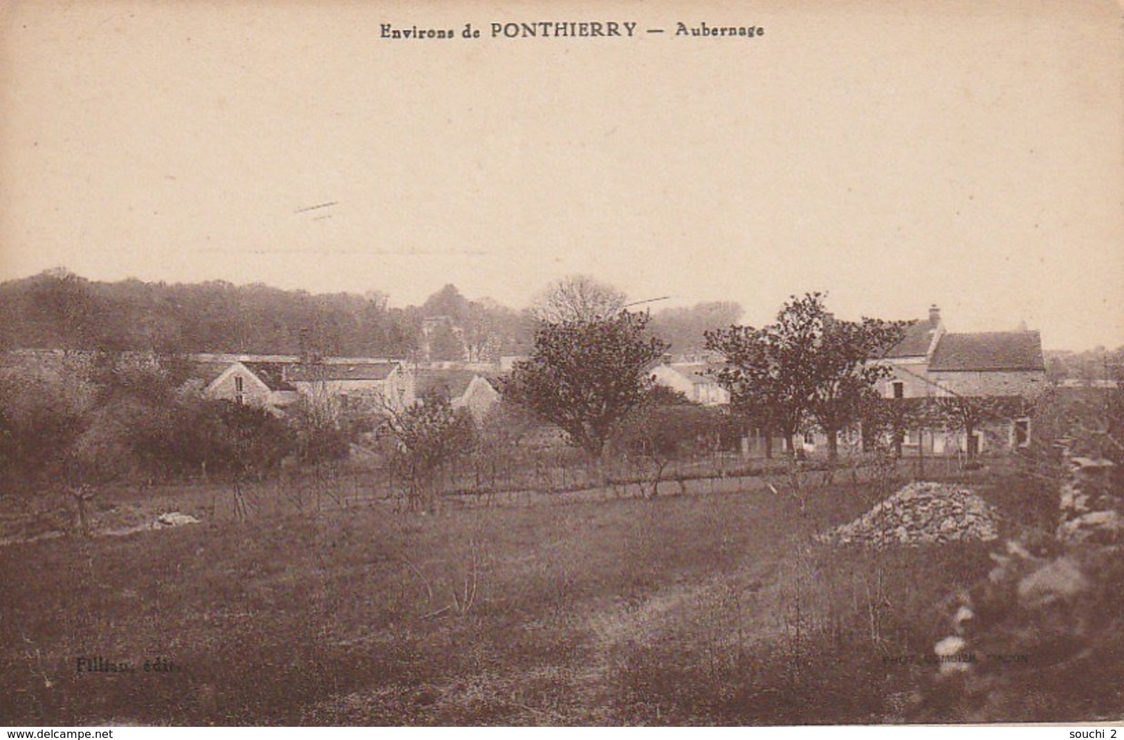 JA 17 -(77) ENVIRONS DE PONTHIERRY -  AUBERNAGE - 2 SCANS - Autres & Non Classés