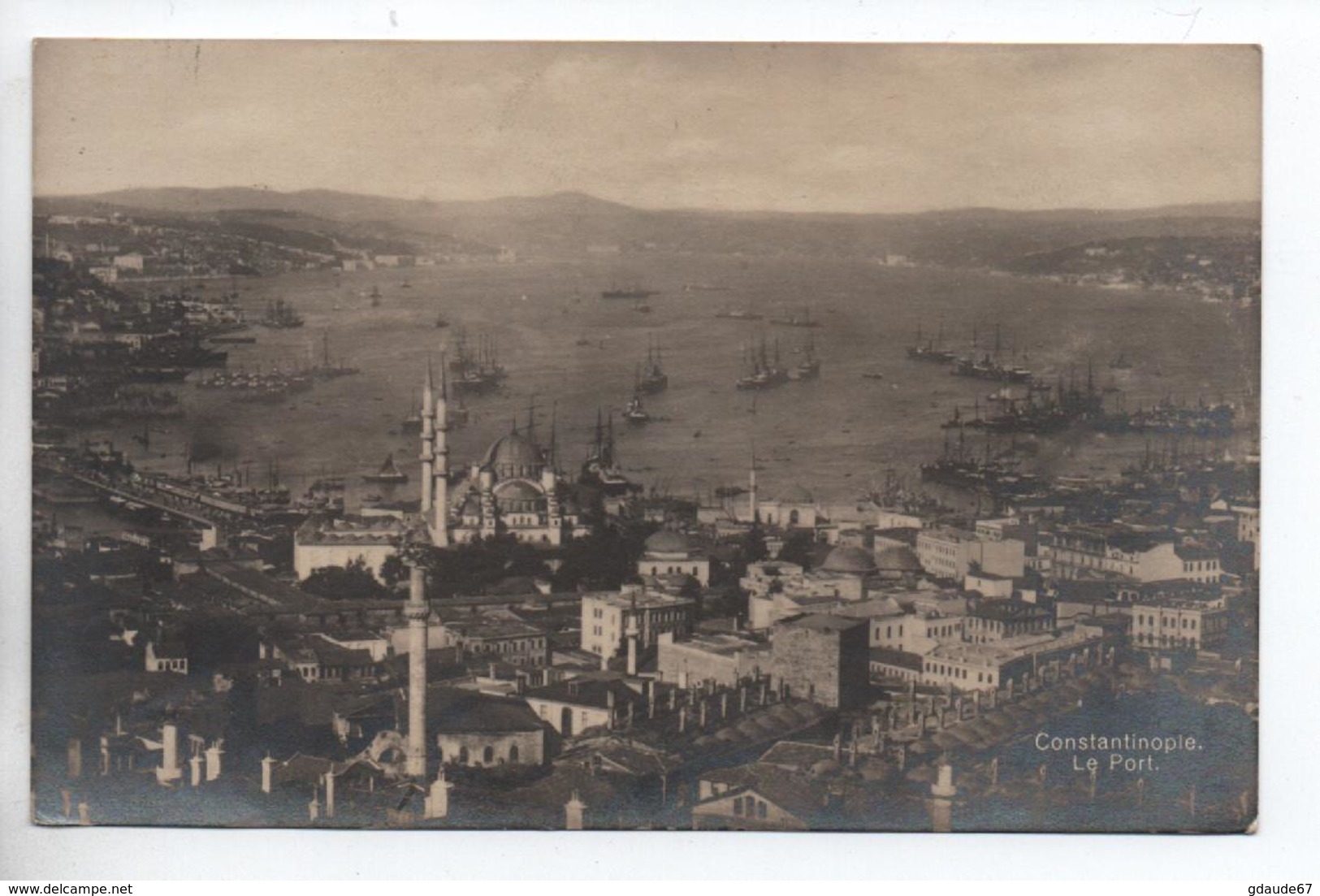 1921 - CPA De CONSTANTINOPLE (TURQUIE) Avec CACHET FM TRESOR ET POSTES *502* // CPA LE PORT - Cachets Militaires A Partir De 1900 (hors Guerres)