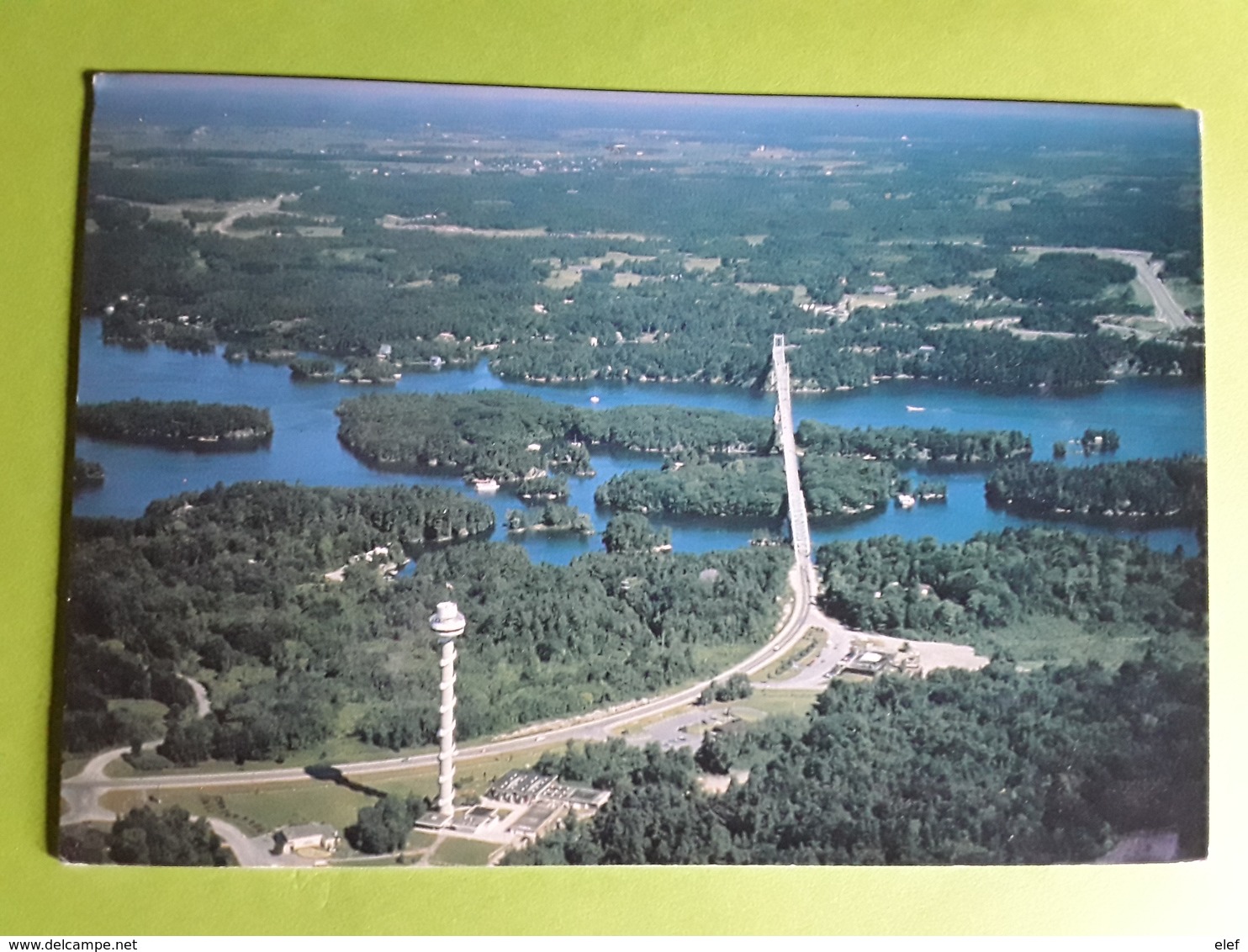 Canada Aerial View Of Canadian Span Of The 1000 Islands International Bridge Pont Sur Fleuve St Laurent, 1995 Tb - Thousand Islands