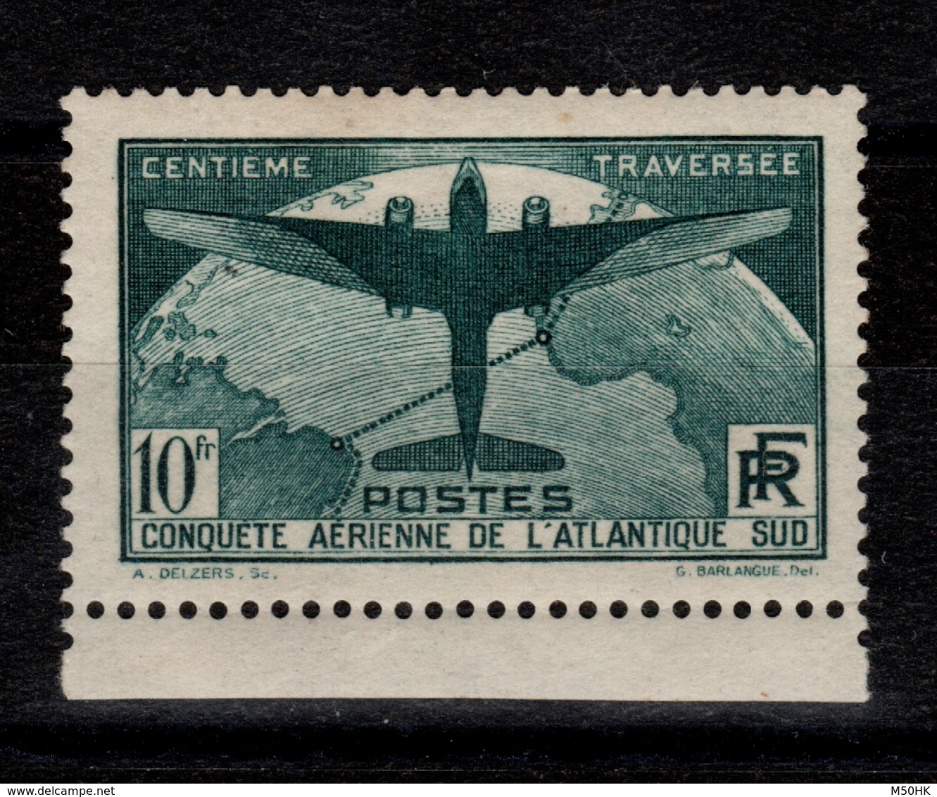 YV 321 Atlantique Sud N* (trace) BdF Cote 375 Euros - Neufs