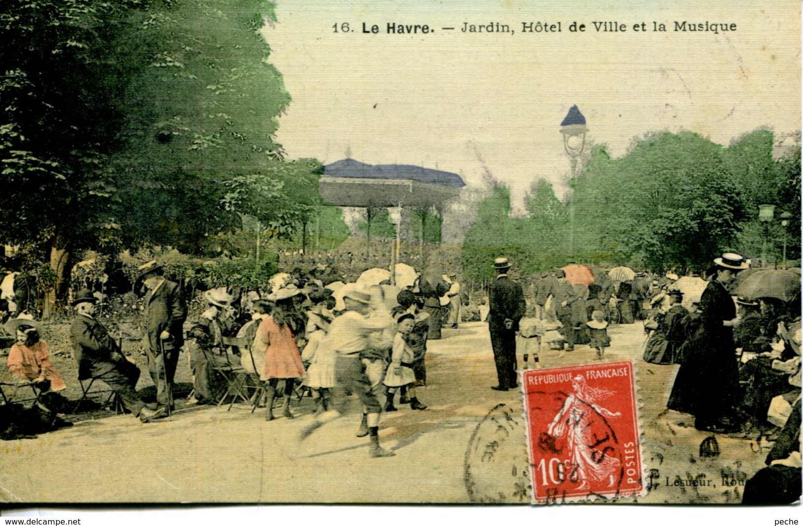 N°69329 -cpa Le Havre -l'hôtel De Ville-et Le Jardin Et La Musique- - Non Classés