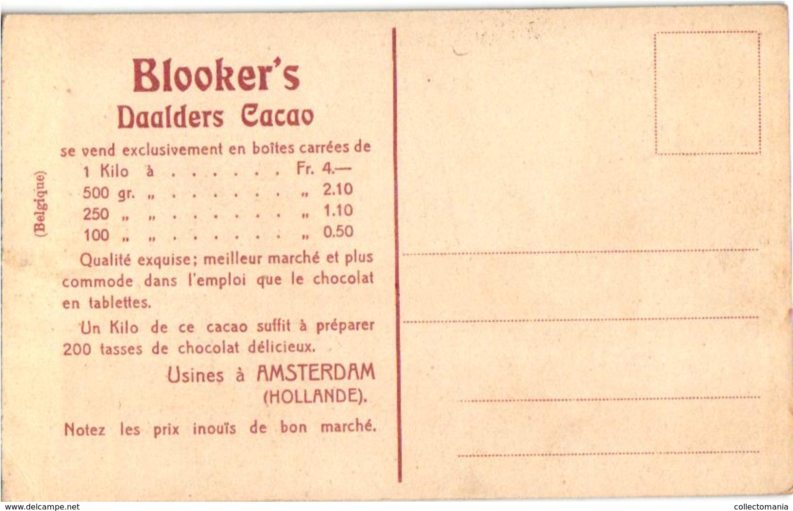 8 post cards c1900 Cacao Chocolat  Blooker's Holland Daalders Grrece Cheops Egypte Akropolis  1076 Orient