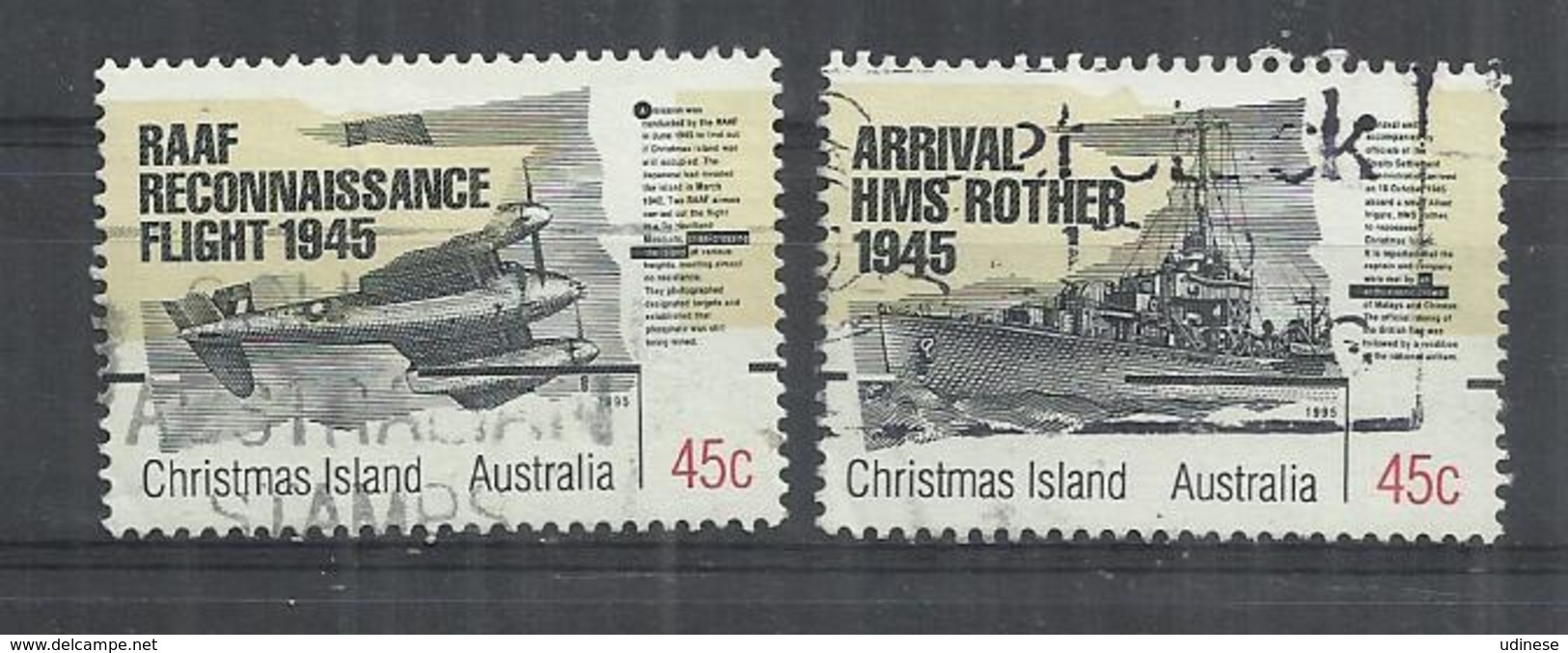 CHRISTMAS ISLAND 1995 - 50 YEARS OF THE END OF WW2 - CPL. SET - USED OBLITERE GESTEMPELT USADO - Christmas Island