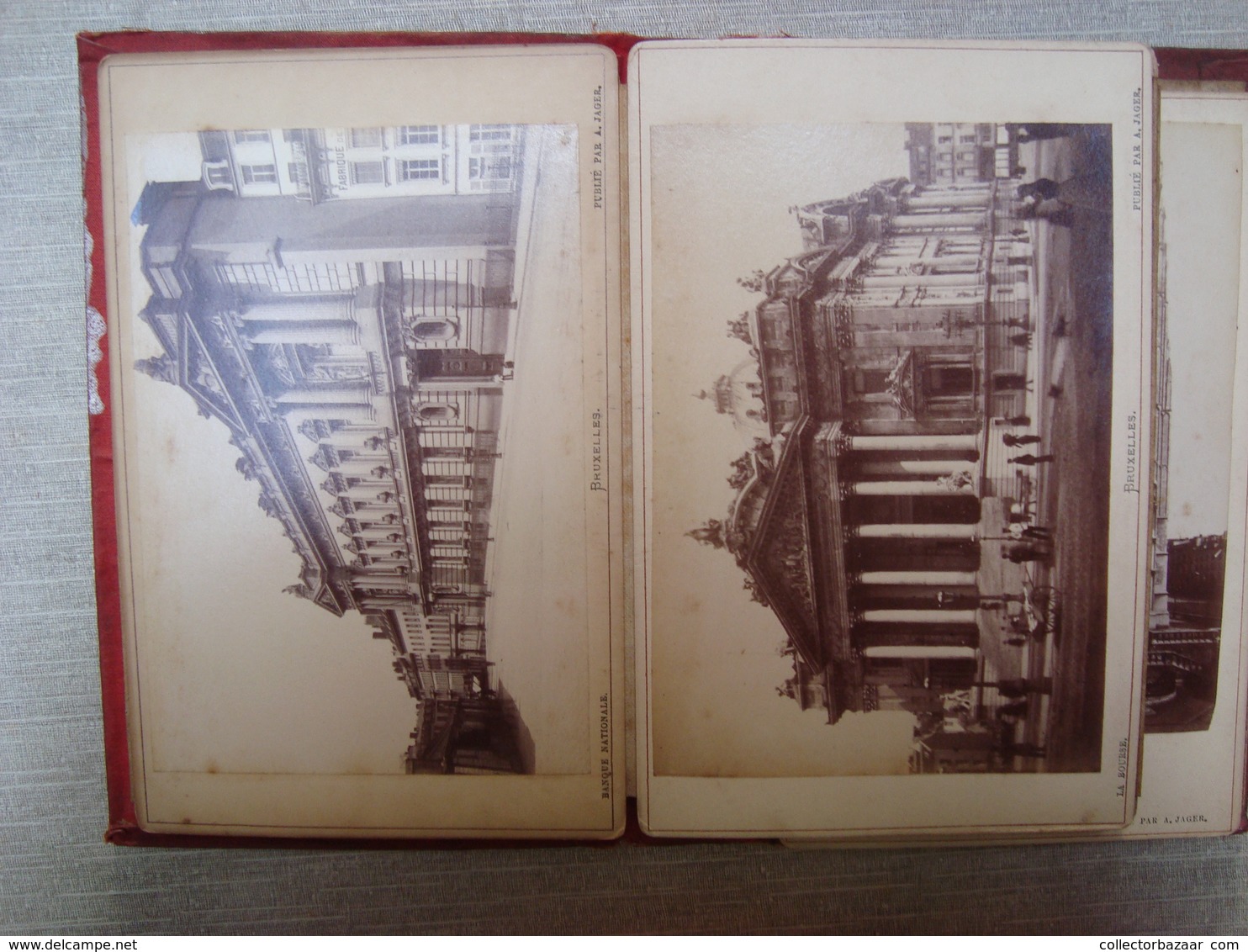 Album souvenir 24 photographies ca1890 "  Souvenir de Bruxelles " Photo publie par A. JAGER FOTO BELGIUM BELGIQUE