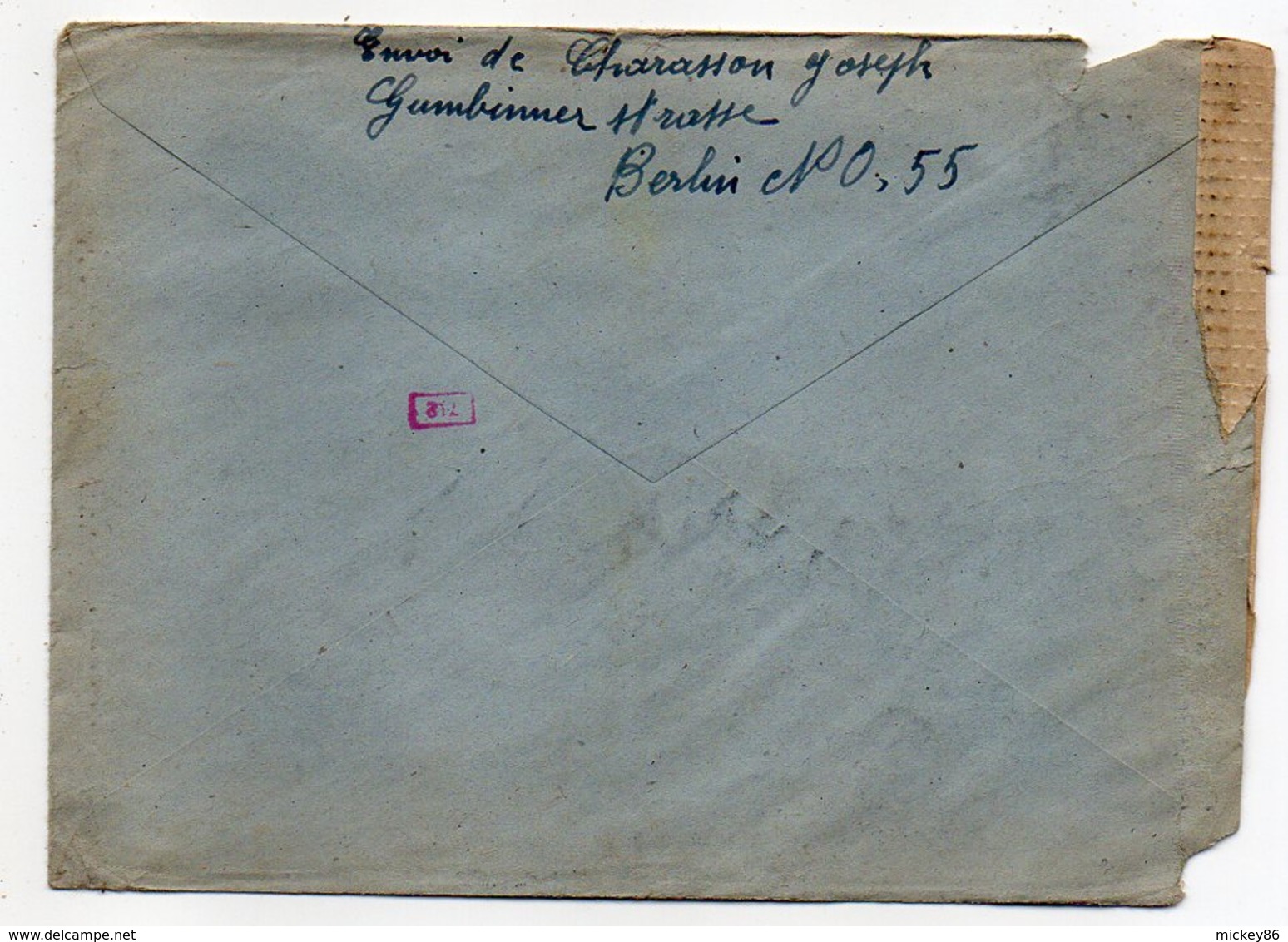 Allemagne --1944-Lettre Censurée De BERLIN N°74a  Pour LIGNIERES-18 (France) --tp N° 717 Seul Sur Lettre- Cachets - Covers & Documents